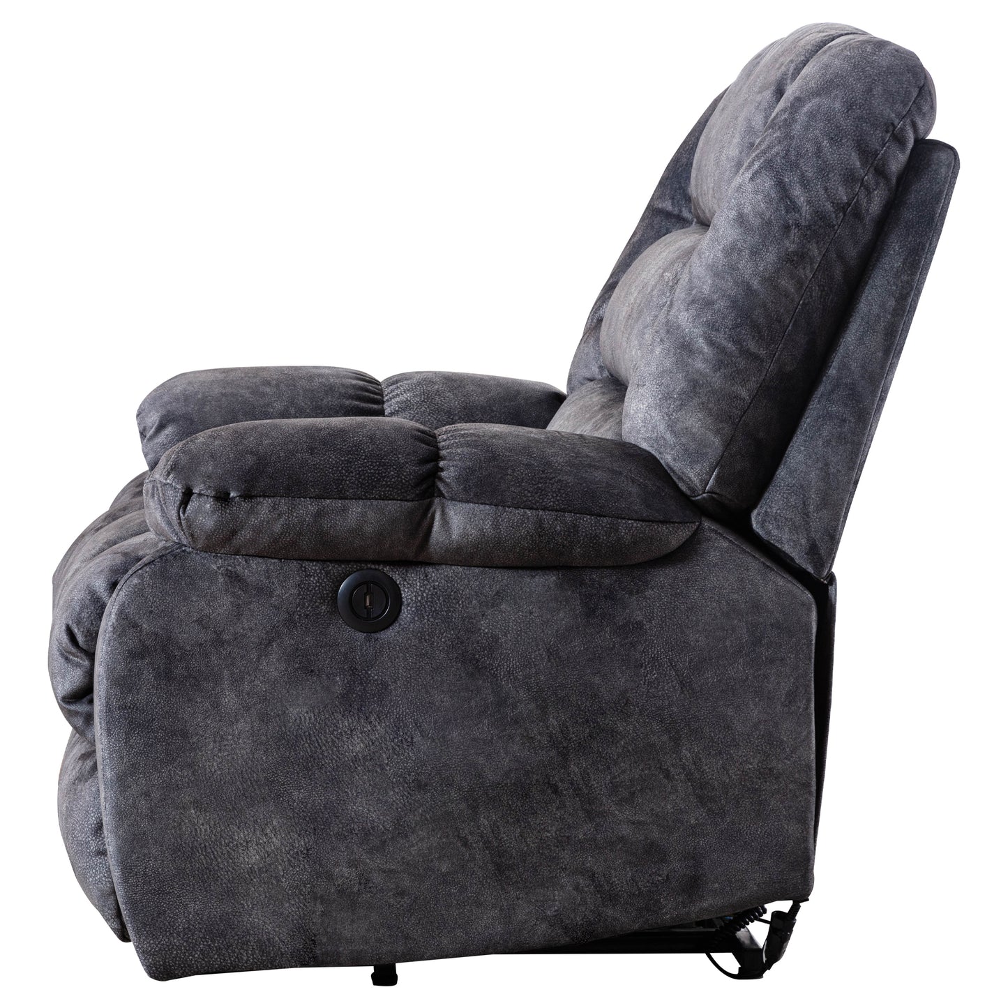 Comfort Plus Electric Recliner Chair with Heat Therapy, Massage, and Lift Mechanism for Seniors, Heavy-Duty, Gray