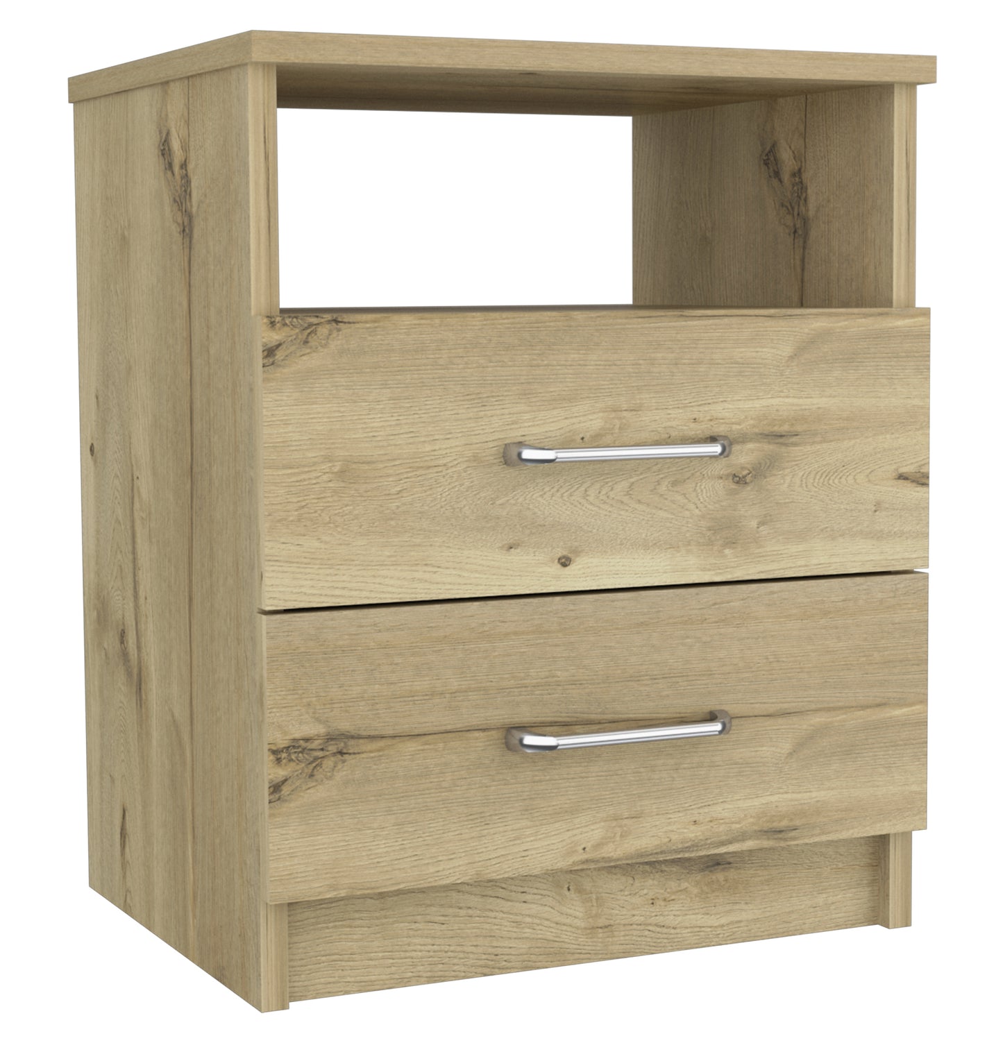 Brookeline 2-Drawer 1-Shelf Rectangle Nightstand Light Oak