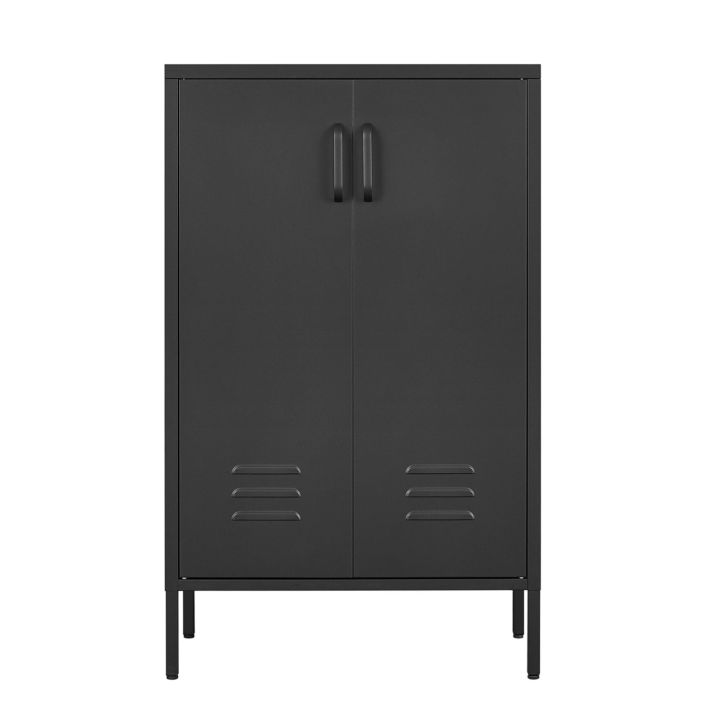 Versatile 2 Door Storage Cabinet with Movable Partitions