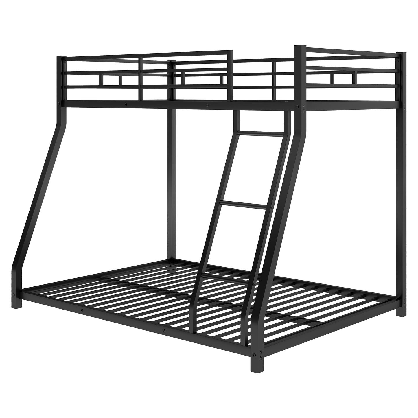 Metal Black Twin over Full Bunk Bed