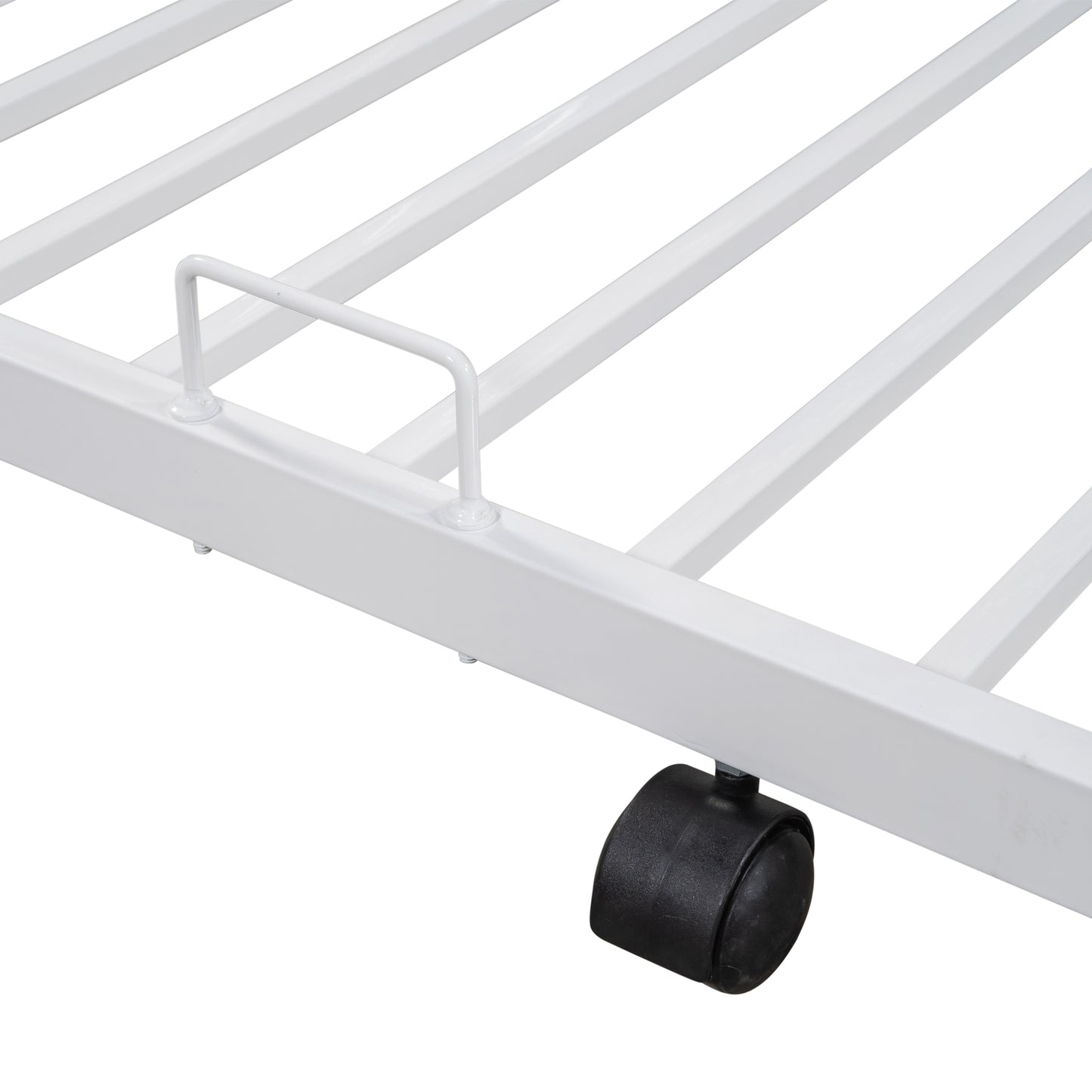 Metal Twin over Full Bunk Bed with Trundle and Safety Features