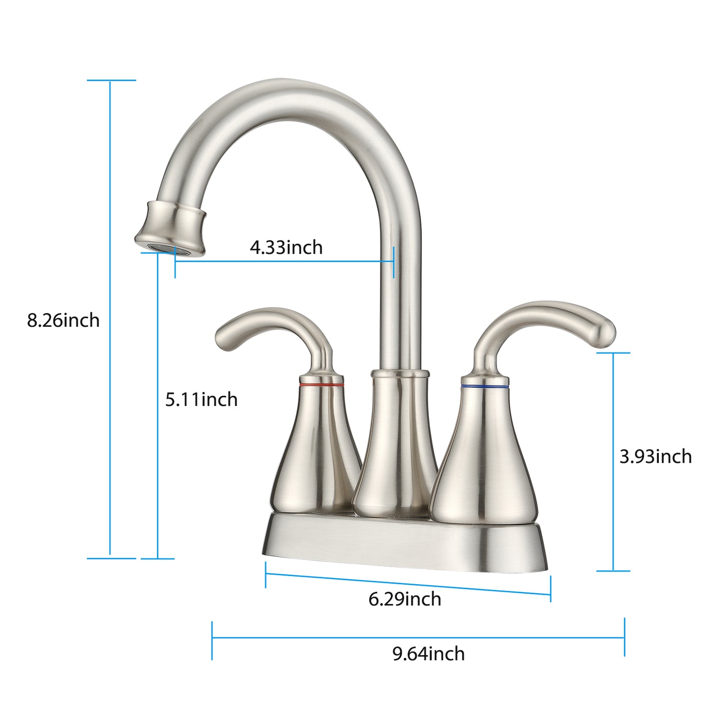 Elegant Swan Design Bathroom Faucet with Brushed Nickel Finish