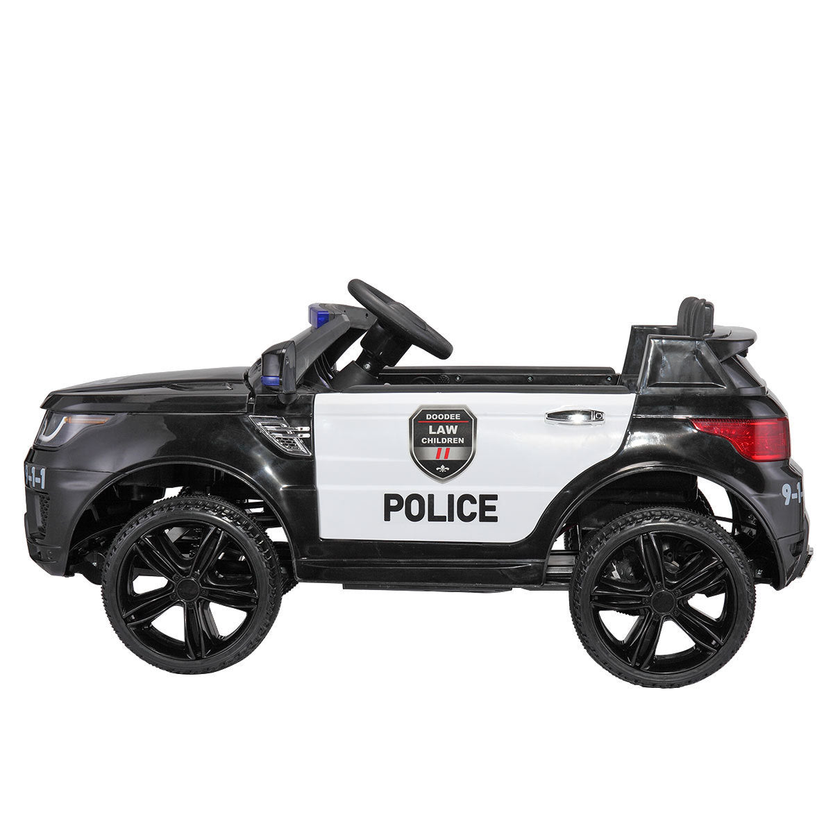 12V Ride on Police Car for Kids with Parental Remote Control, Battery Powered Electric Truck