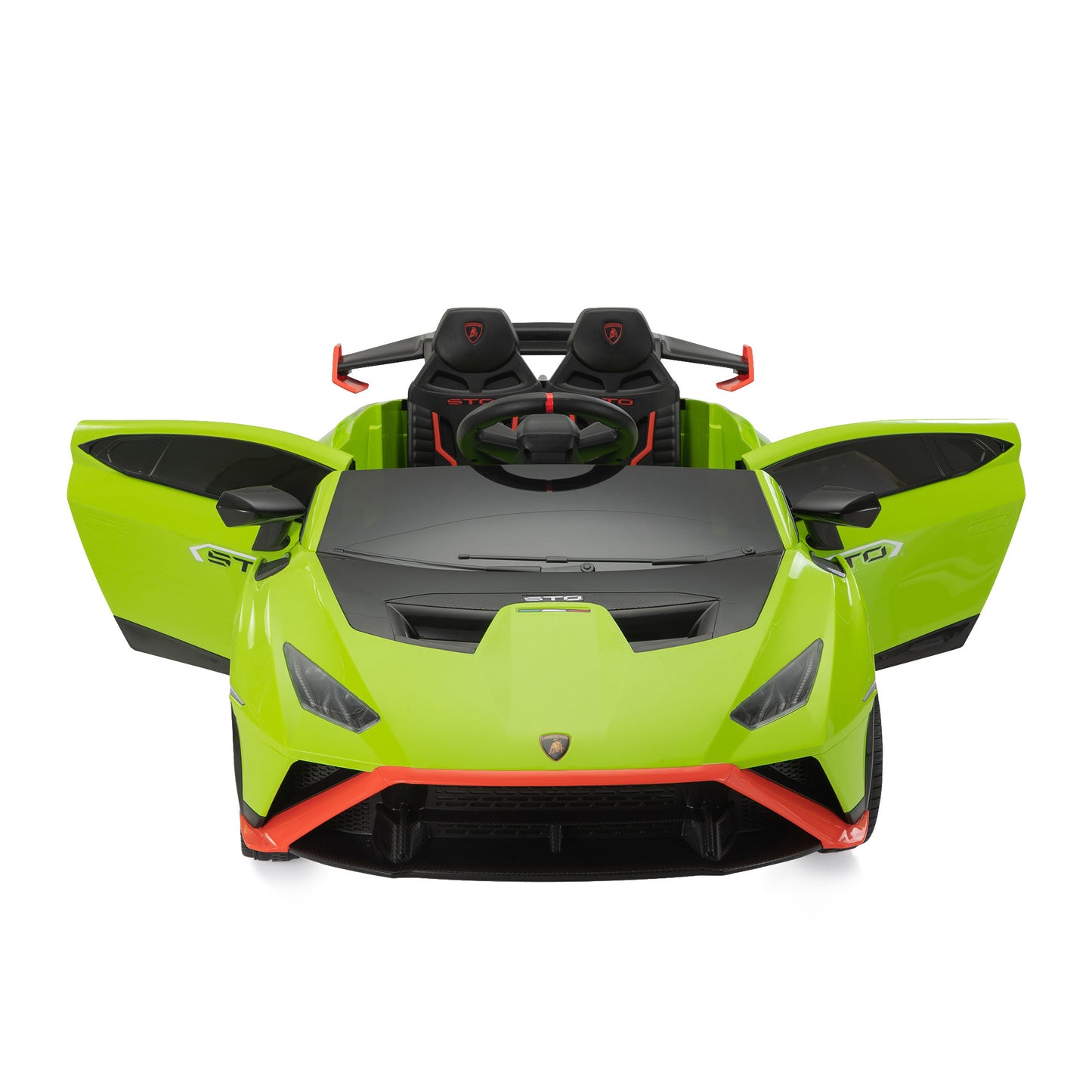 12V Battery Powered Ride On Car for Kids, Licensed Lamborghini, Remote Control Toy Vehicle with Music Player, LED Light, 2 Driving Modes