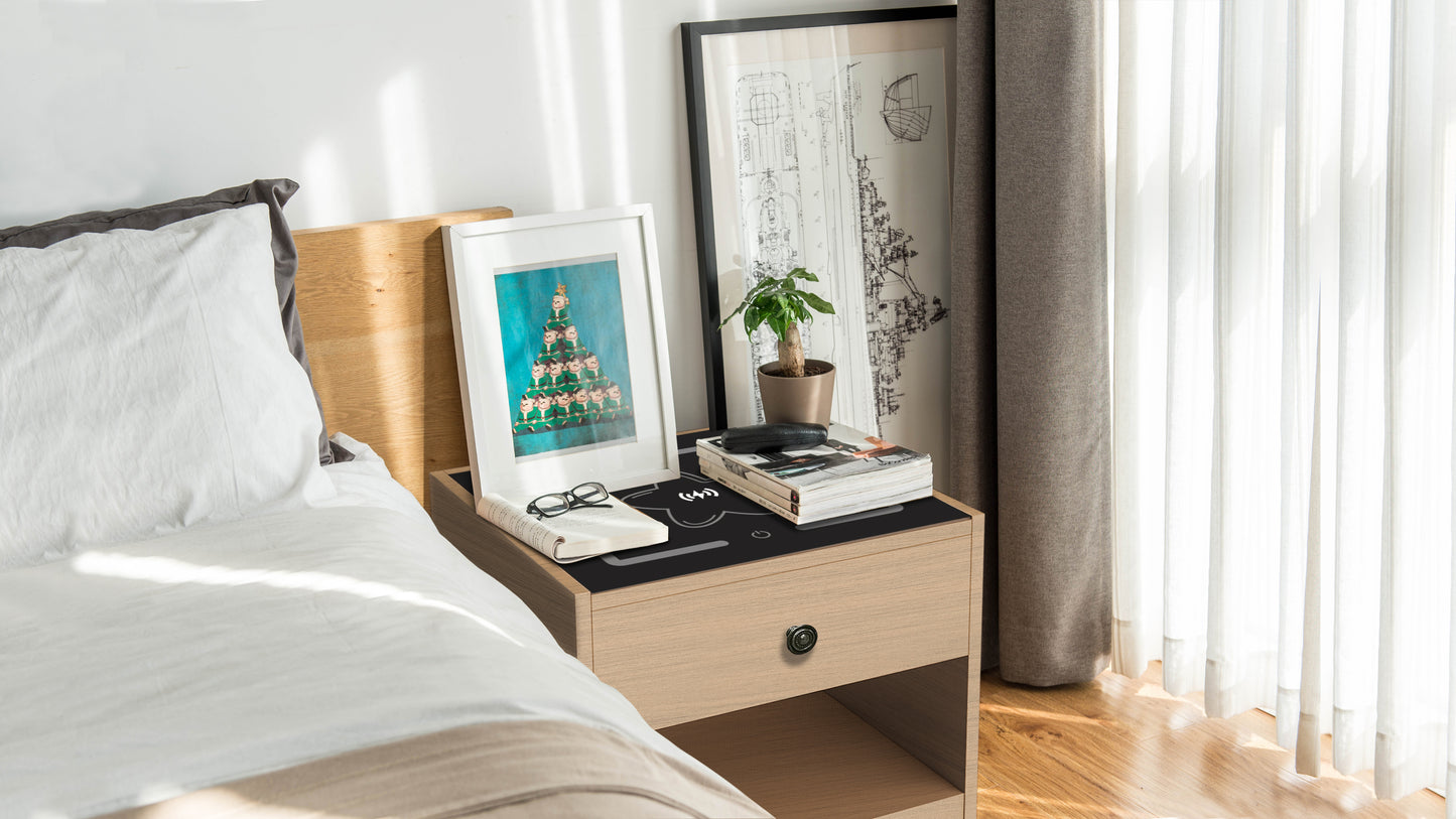 NIGHTSTAND WITH WIRELESS CHARGING STATION