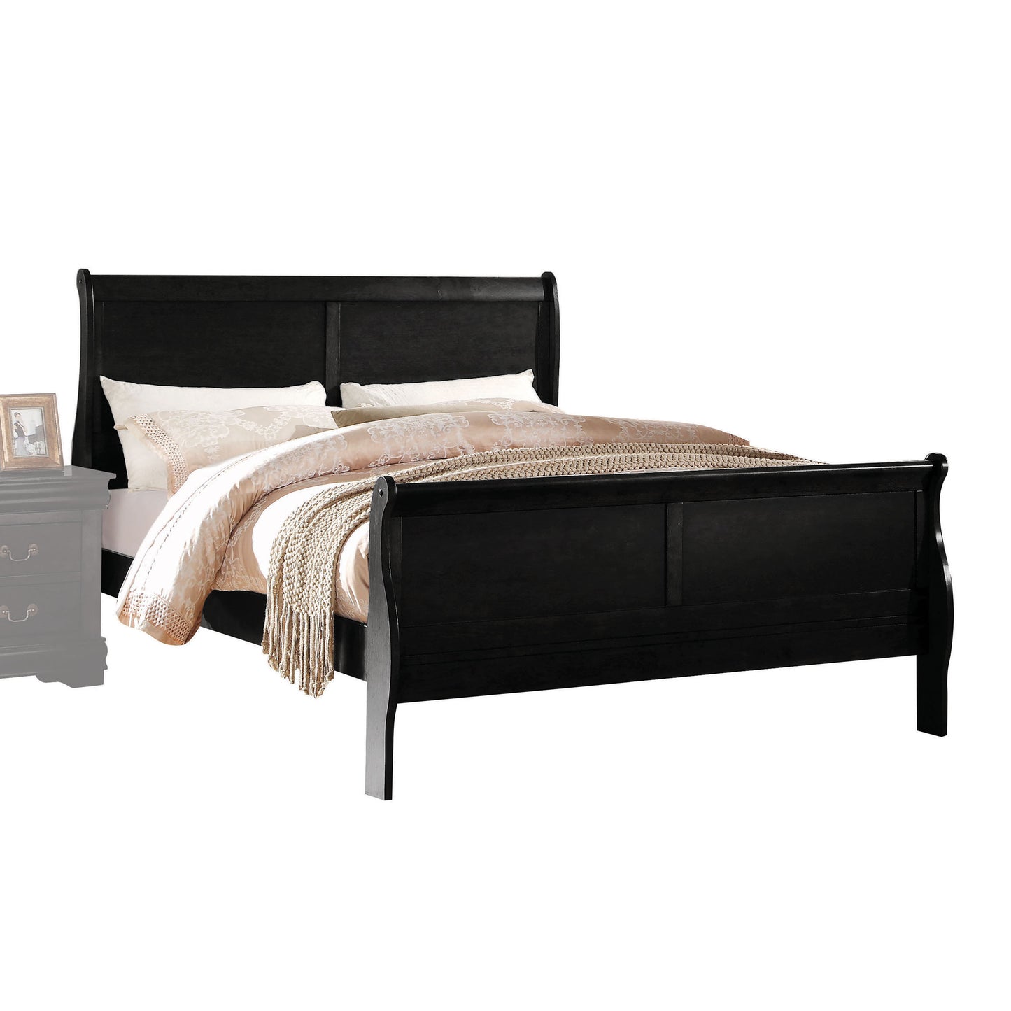 Louis Philippe Queen Bed in Black 23730Q