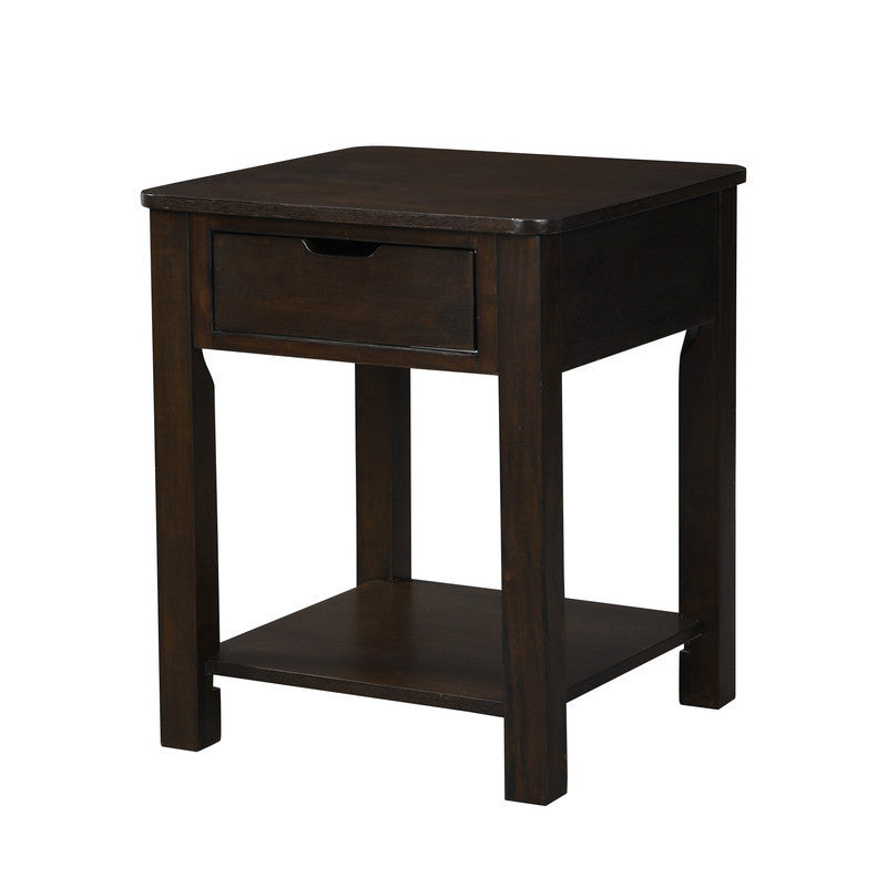 Flora 2 Piece Sleek Dark Brown MDF Lift Top Coffee and End Table Set