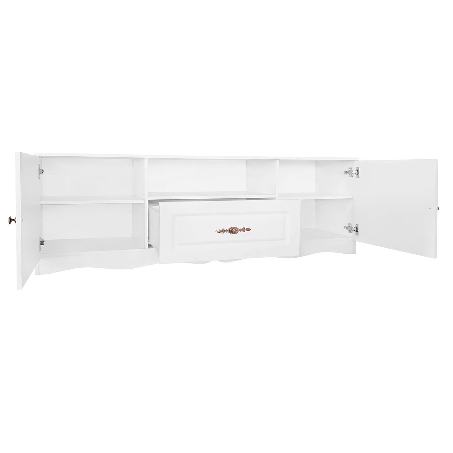 Elegant TV Console with Storage for Large TVs, Modern Entertainment Center for Home