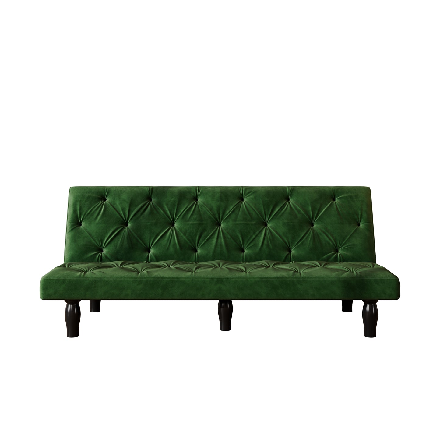 Elegant Green Velvet Sofa Bed with Adjustable Comfort Settings