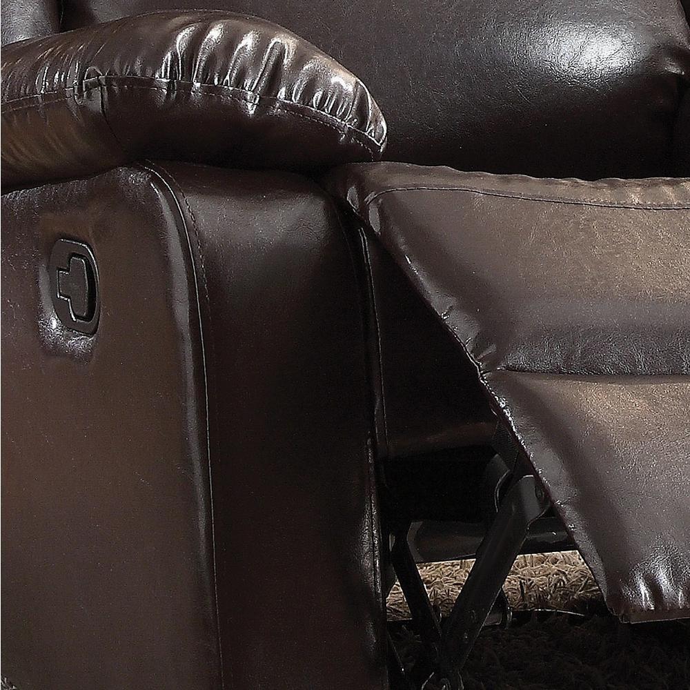 Ultimate Comfort Espresso PU Recliner with Motion Feature