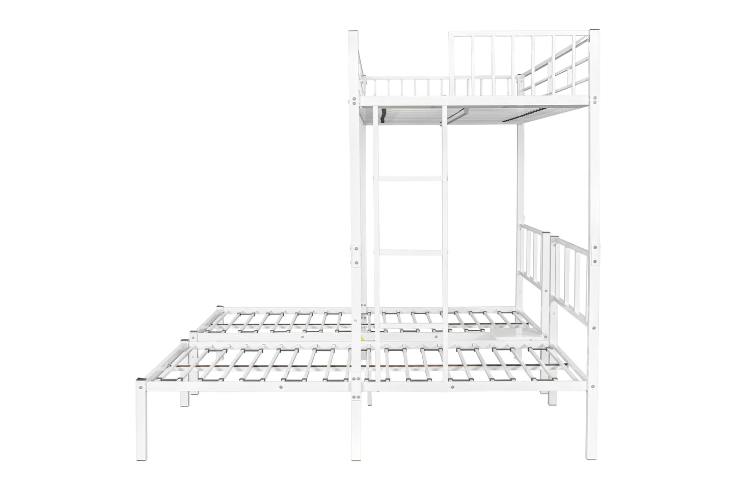 Versatile Steel Triple Bunk Bed with Noise-Reducing Design