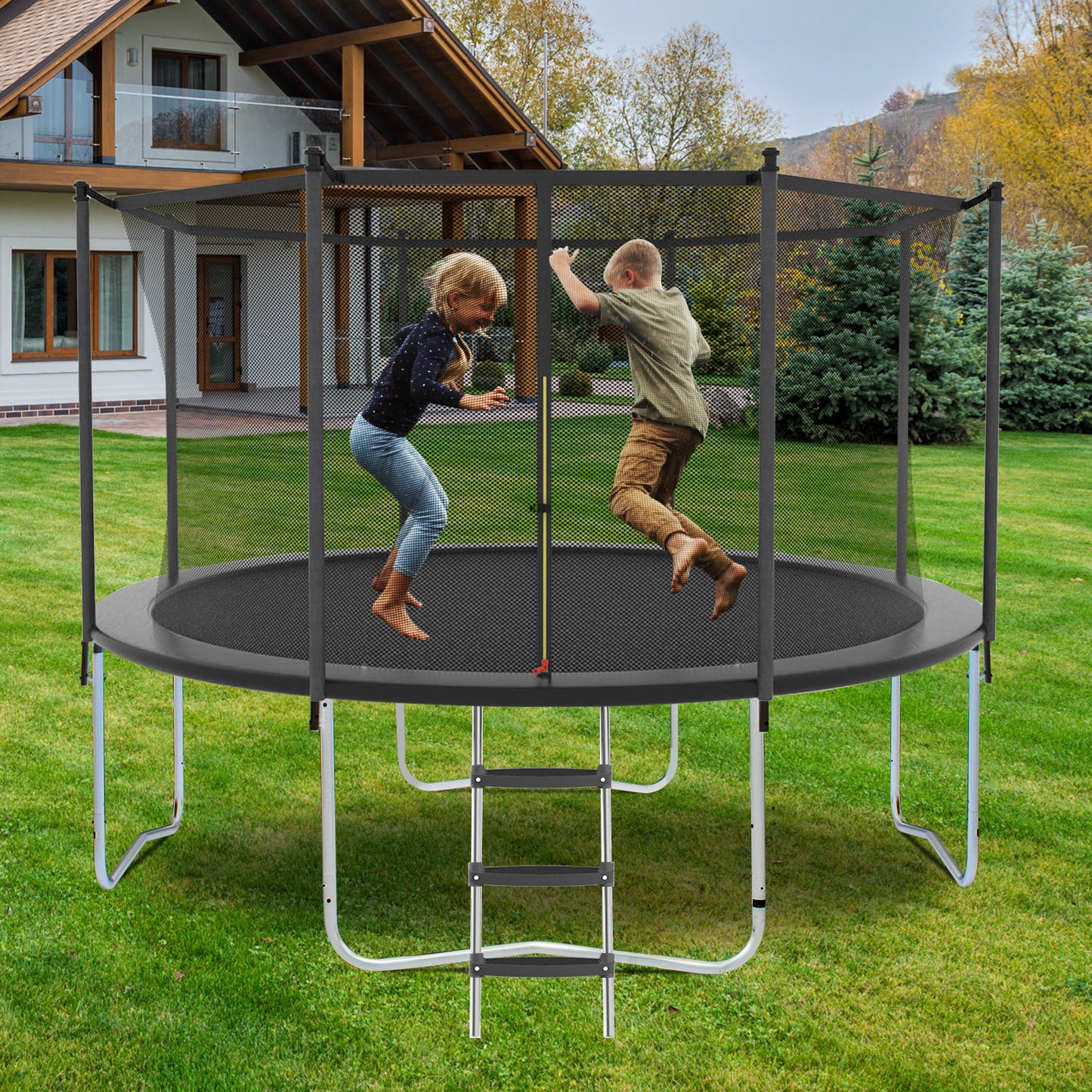 Family Trampoline 14FT Outer Perimeter Safety Protection High Bearing Strength Material Solid