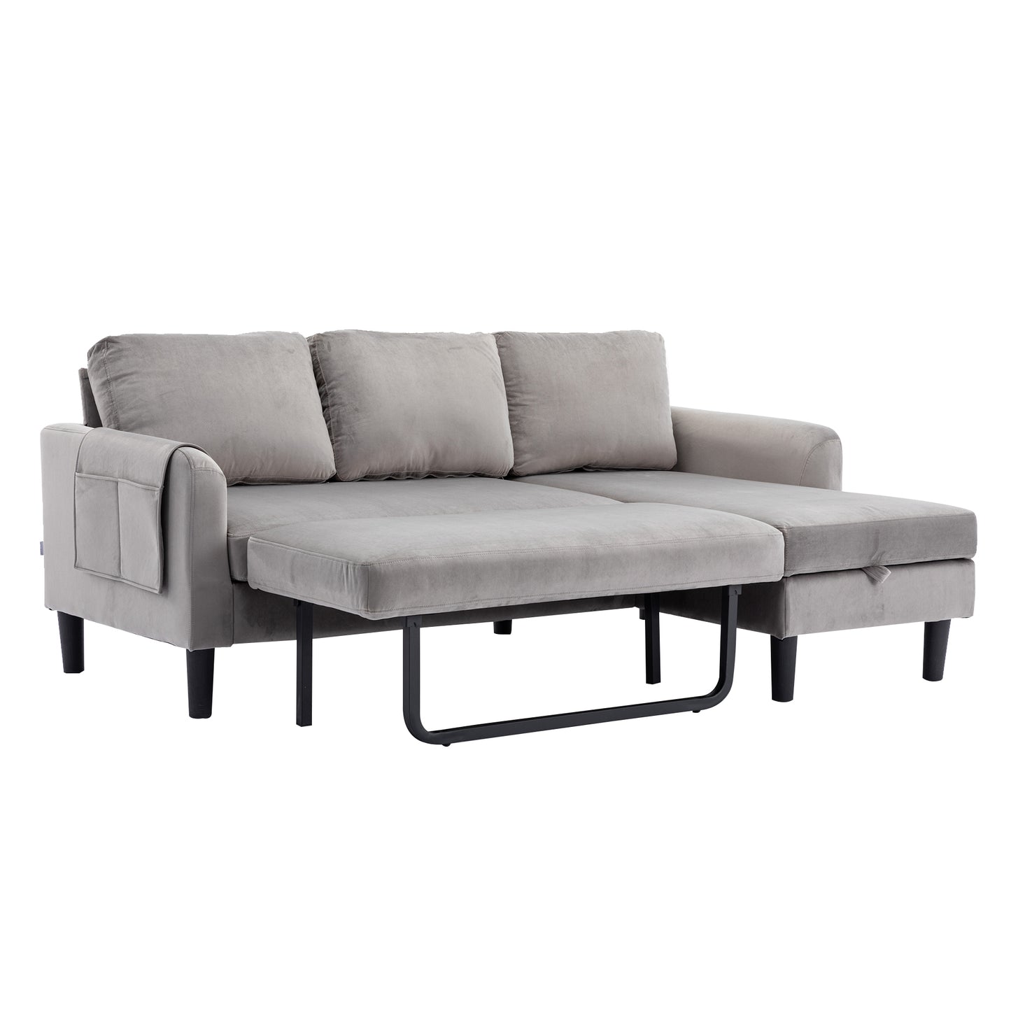 UNITED WE WIN Sectional Sofa Reversible Sectional Sleeper Sectional Sofa with Storage Chaise