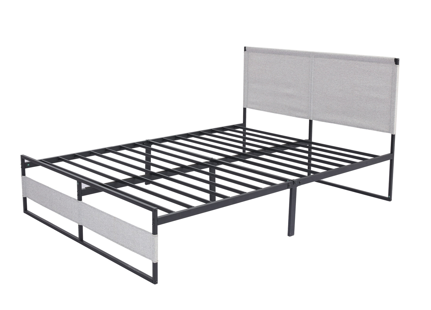 V4 Metal Bed Frame 14 Inch King Size with Headboard and Footboard, Mattress Platform with 12 Inch Storage Space