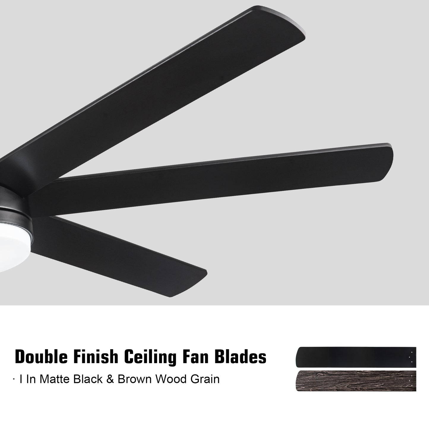 Rustic 72-Inch Ceiling Fan with Adjustable Plywood Blades for Dining Room