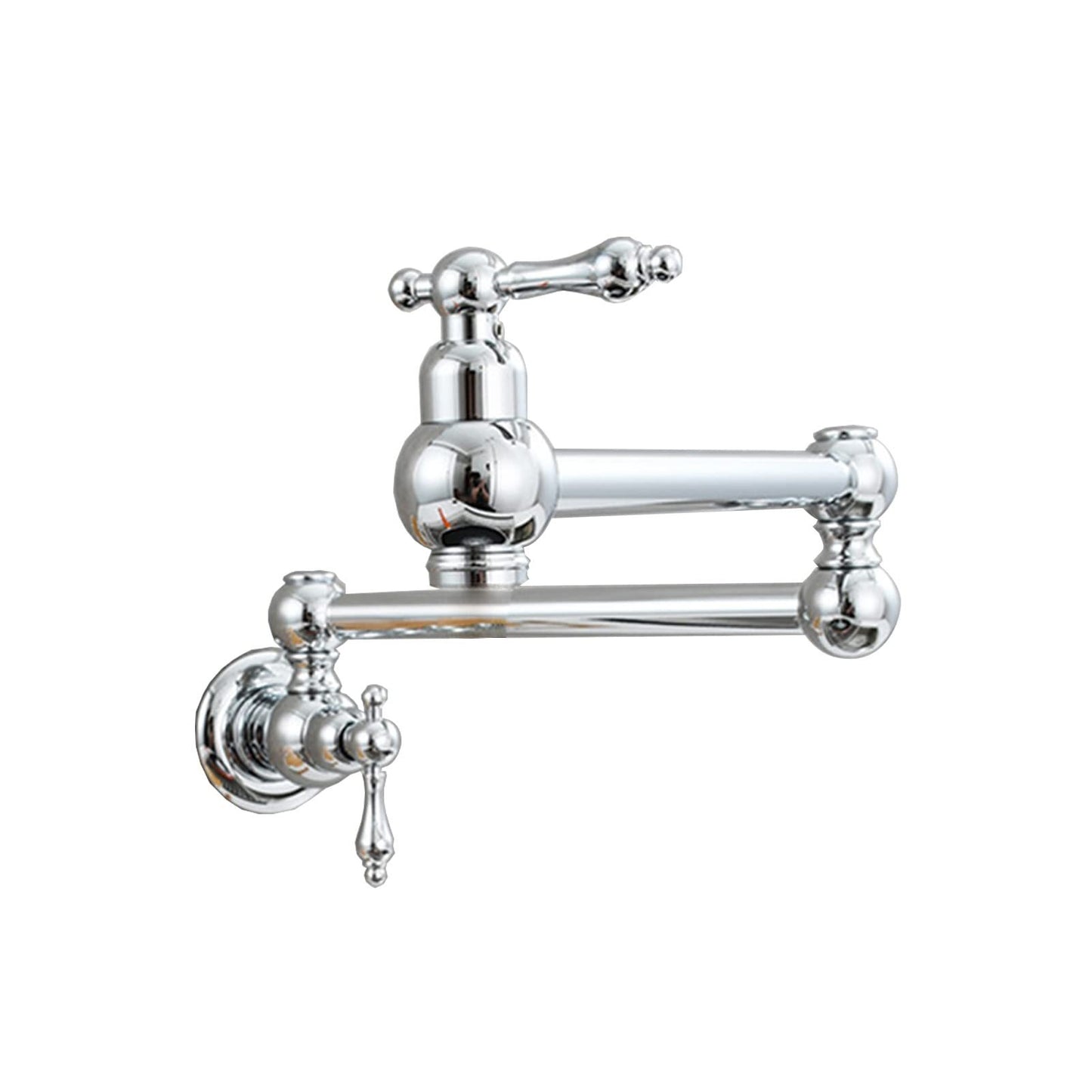 Pot Filler Faucet Wall Mount,with Double Joint Swing Arms Chrome