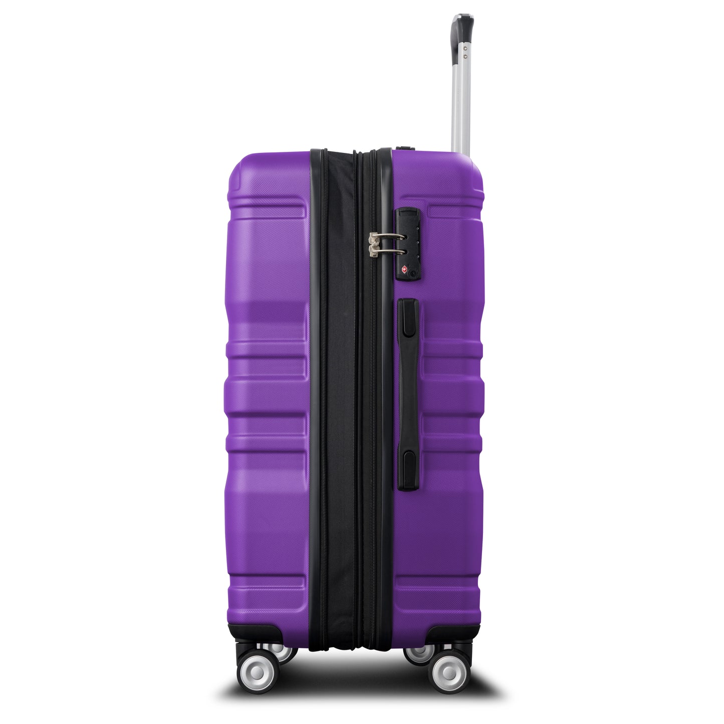 Luggage Sets New Model Expandable ABS Hardshell 3pcs Clearance Luggage Hardside Lightweight Durable Suitcase sets Spinner Wheels Suitcase with TSA Lock 20''24''28''(purple)