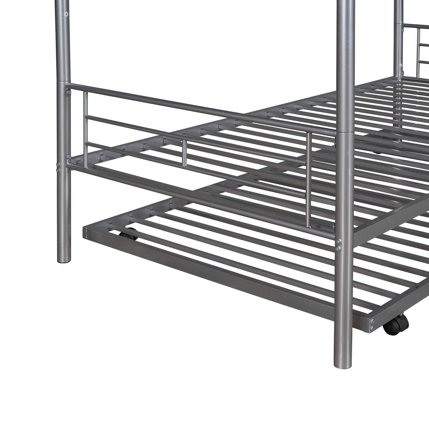 Convertible Twin Metal Bunk Bed With Trundle