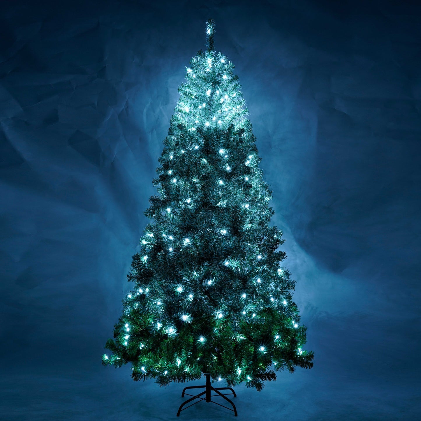 Classic Pine Christmas Tree with Gradient Design and 300 Cool White LED Lights