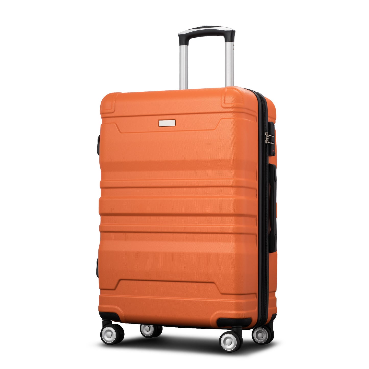 Luggage Sets New Model Expandable ABS Hardshell 3pcs Clearance Luggage Hardside Lightweight Durable Suitcase sets Spinner Wheels Suitcase with TSA Lock 20''24''28''(orange)