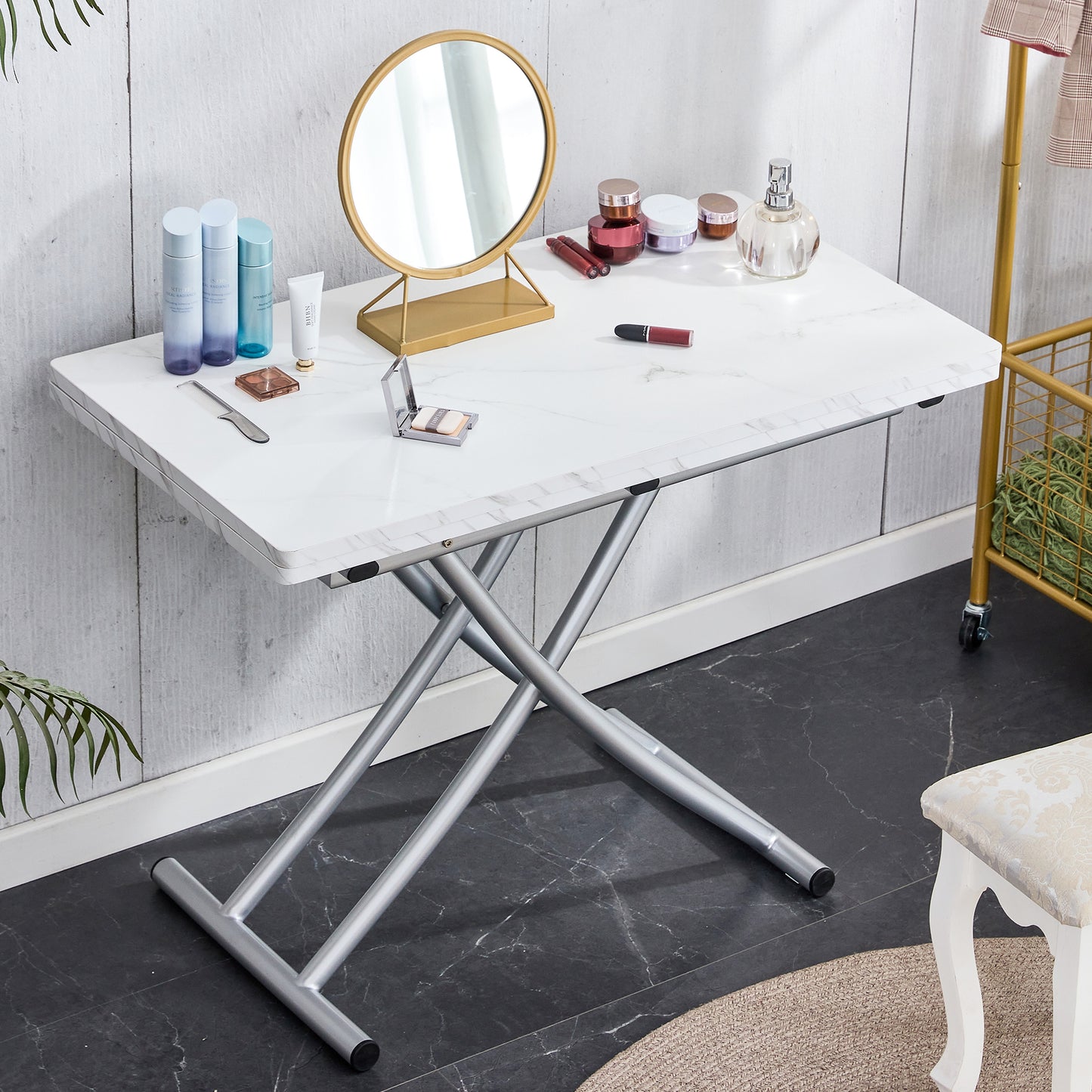 Versatile Minimalist Lift Table with Adjustable Height and Foldable Design