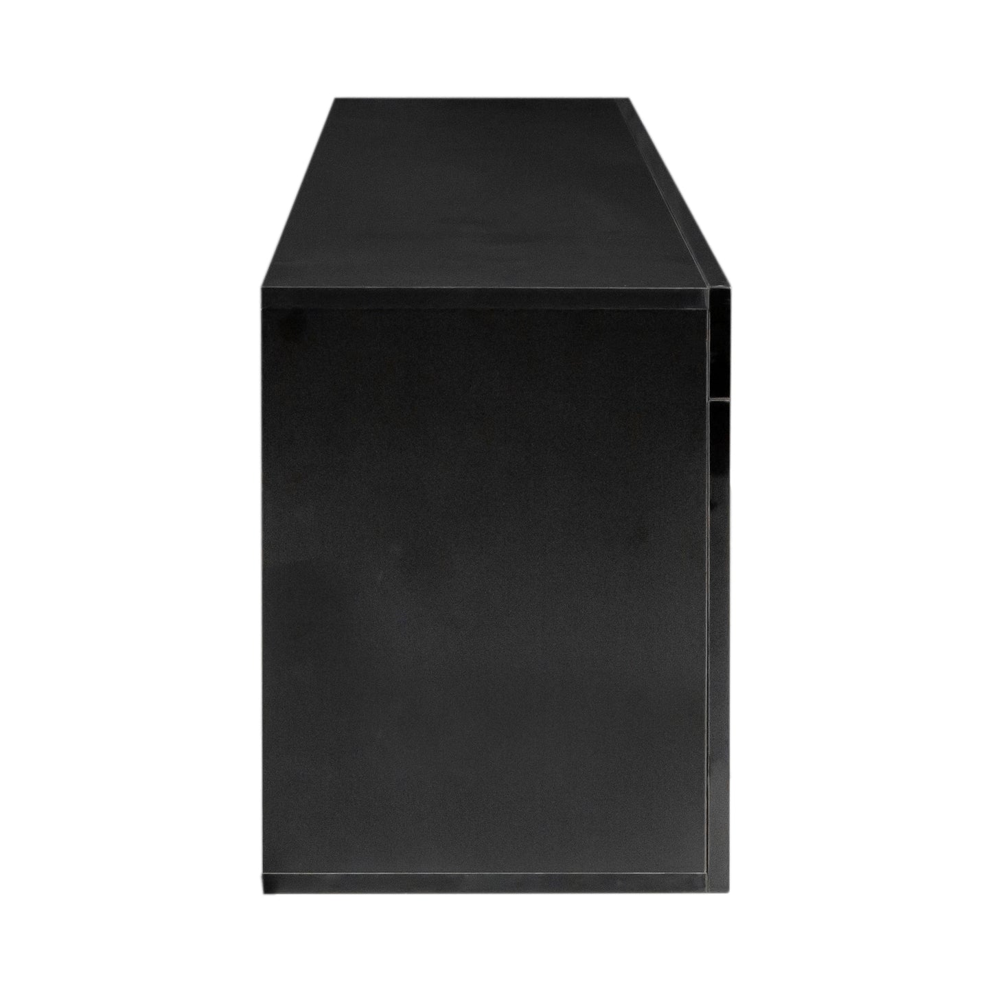 LED Wall Mounted TV Stand with Storage and Remote Control - Black