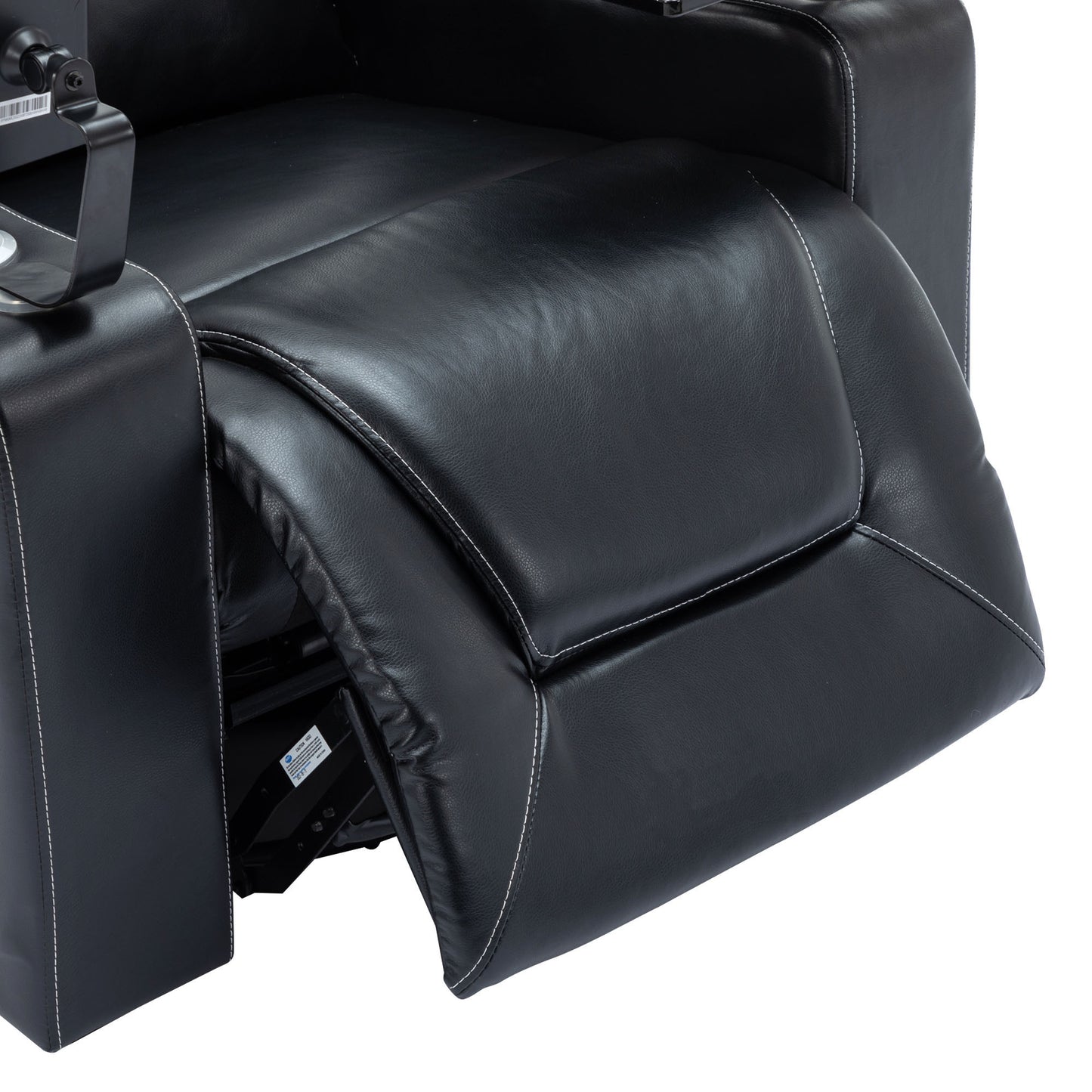 Luxurious Bluetooth Surround Sound Power Recliner with Swivel and Storage, Black