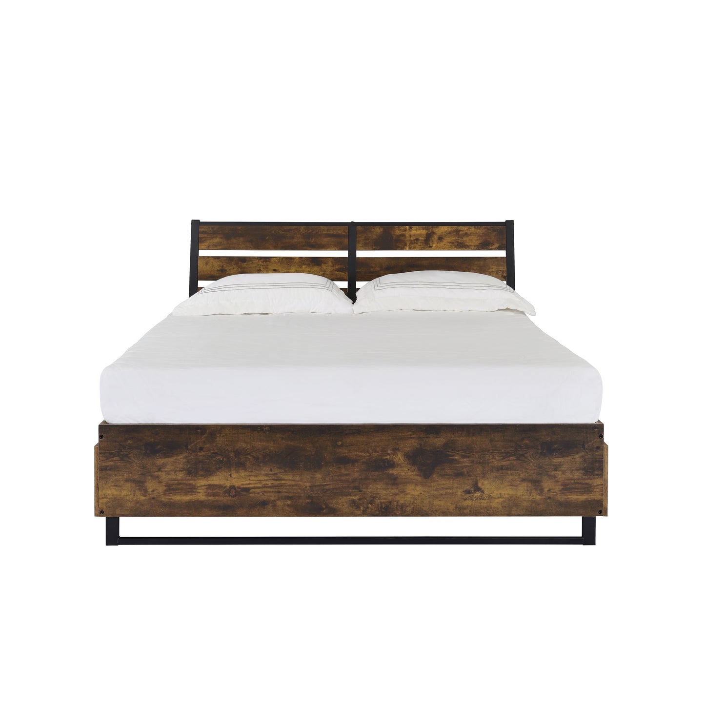 Juvanth Eastern King Bed W/Storage in Rustic Oak & Black Finish 24257EK