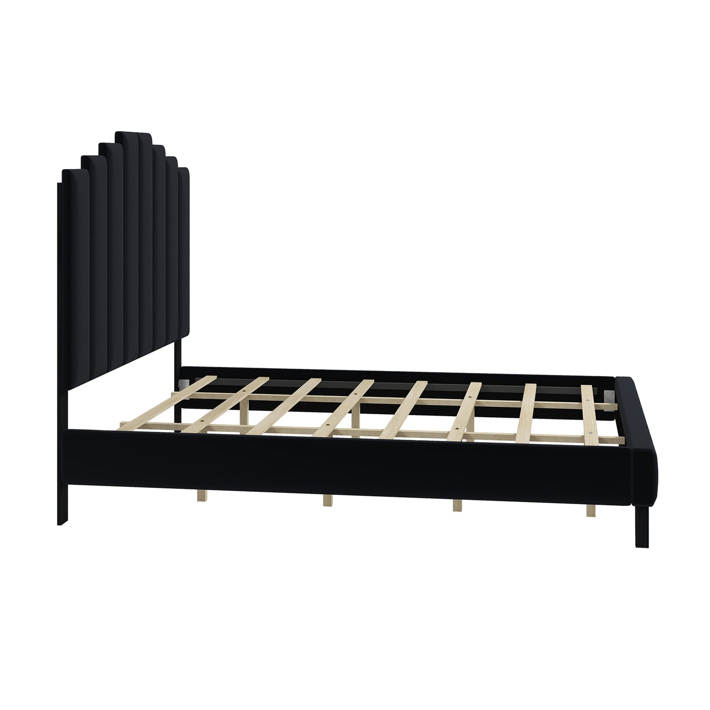 Pharsalia Tufted Upholstered Platform Bed with Headboard and Footboard