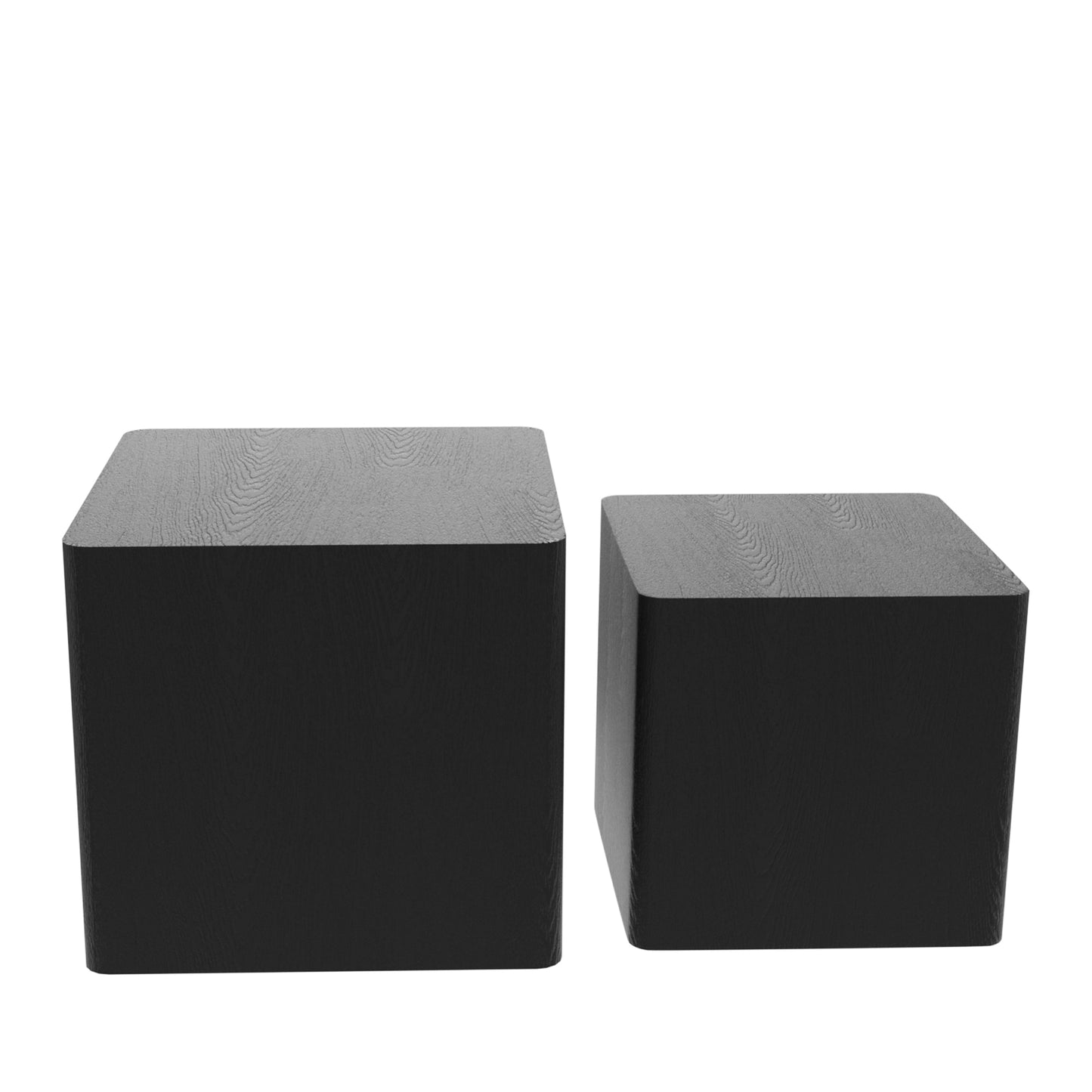 Black MDF Nesting Coffee & Side Tables Set