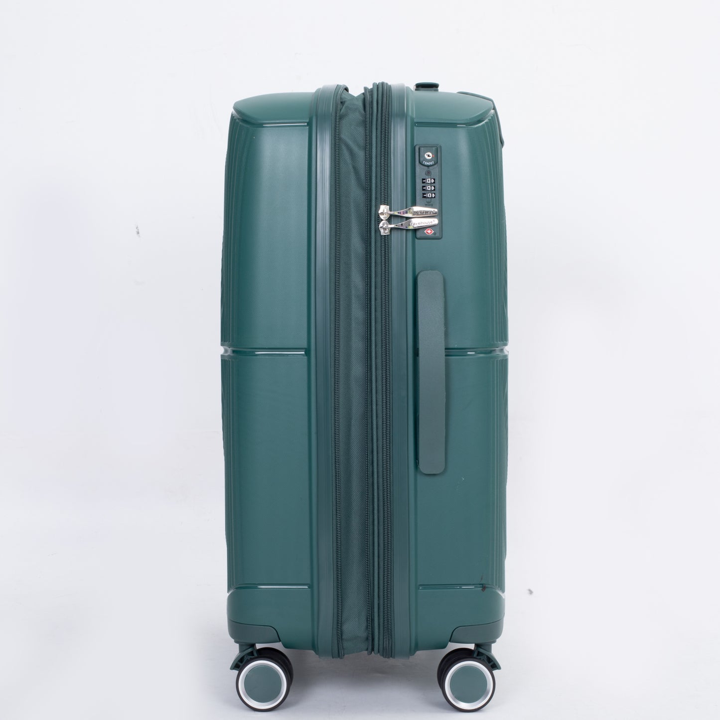 Expandable Hardshell Suitcase Double Spinner Wheels PP Luggage Sets Lightweight Durable Suitcase with TSA Lock,3-Piece Set (20/24/28) , Green