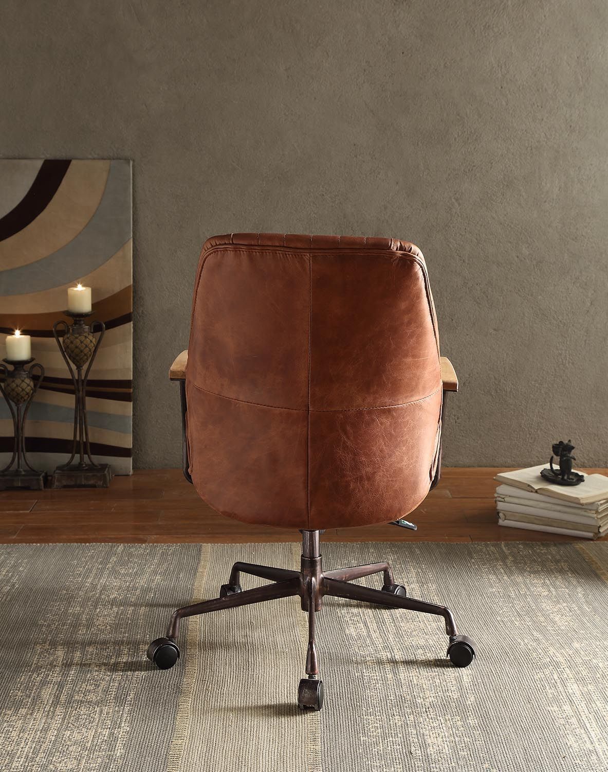 Hamilton Office Chair in Cocoa Top Grain Leather 92413