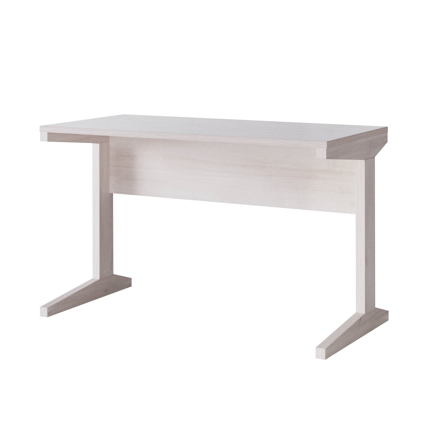 Elegant White Oak Desk with I-Shaped Legs