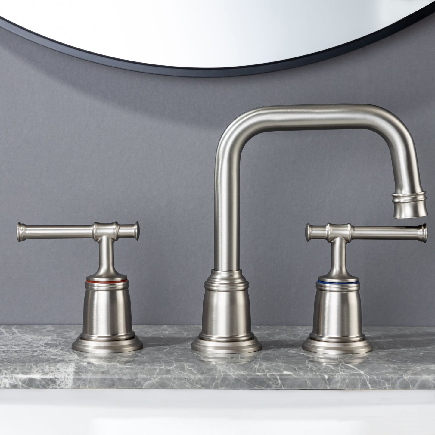 Widespread Bathroom Sink Faucet Set with Drain Assembly