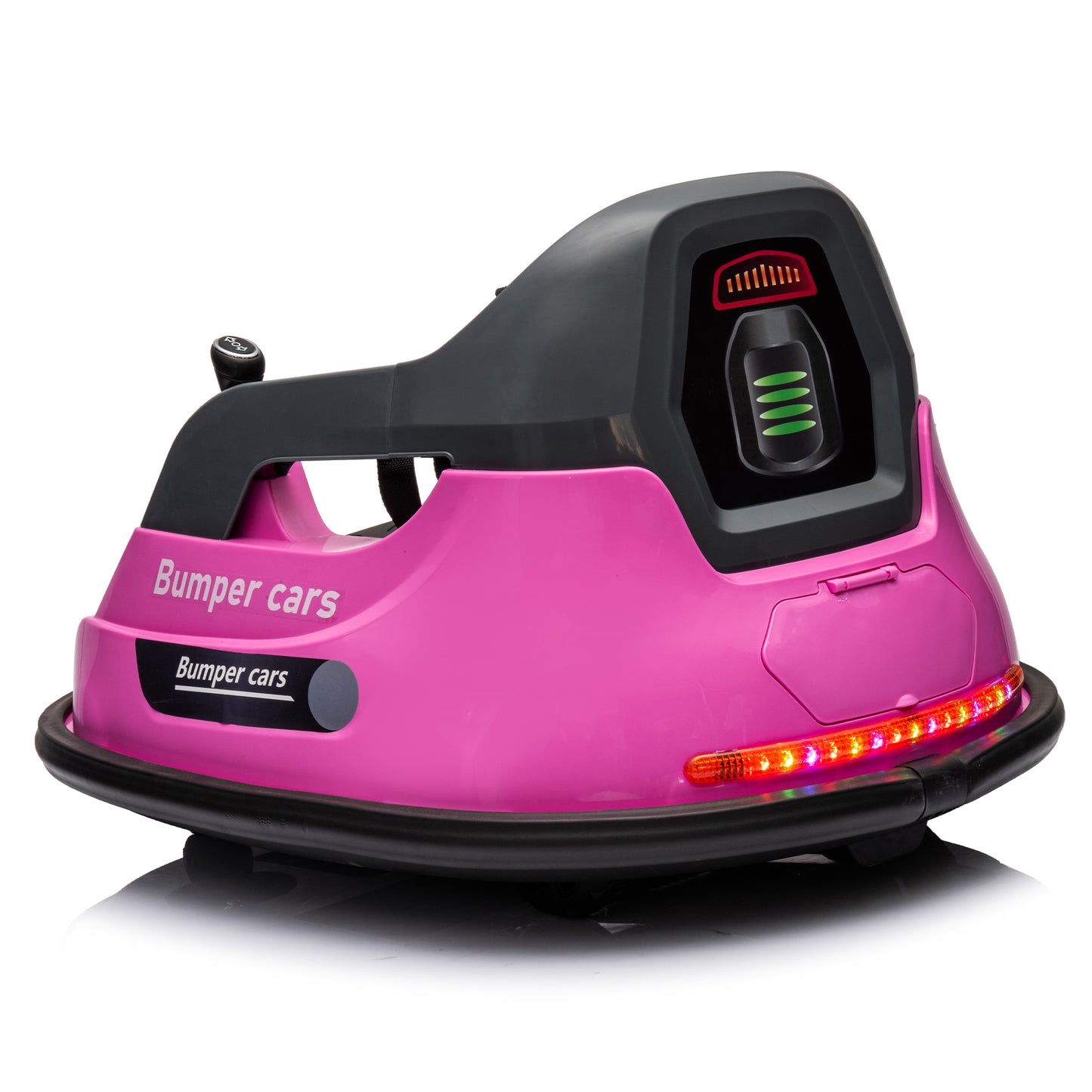 12V Pink Bumper Car with Remote Control and LED Lights