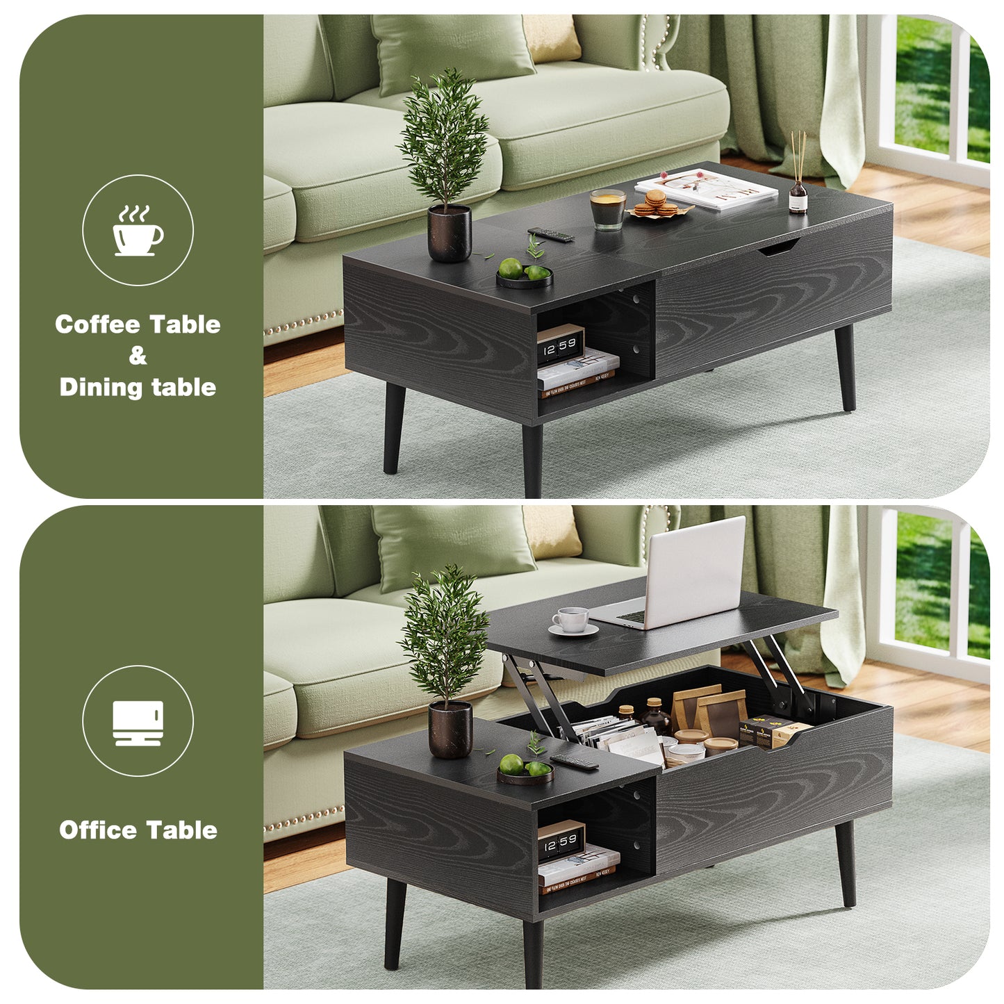 Transform your Living Space with the Sweetcrispy Lift Top Coffee Storage Wood Table