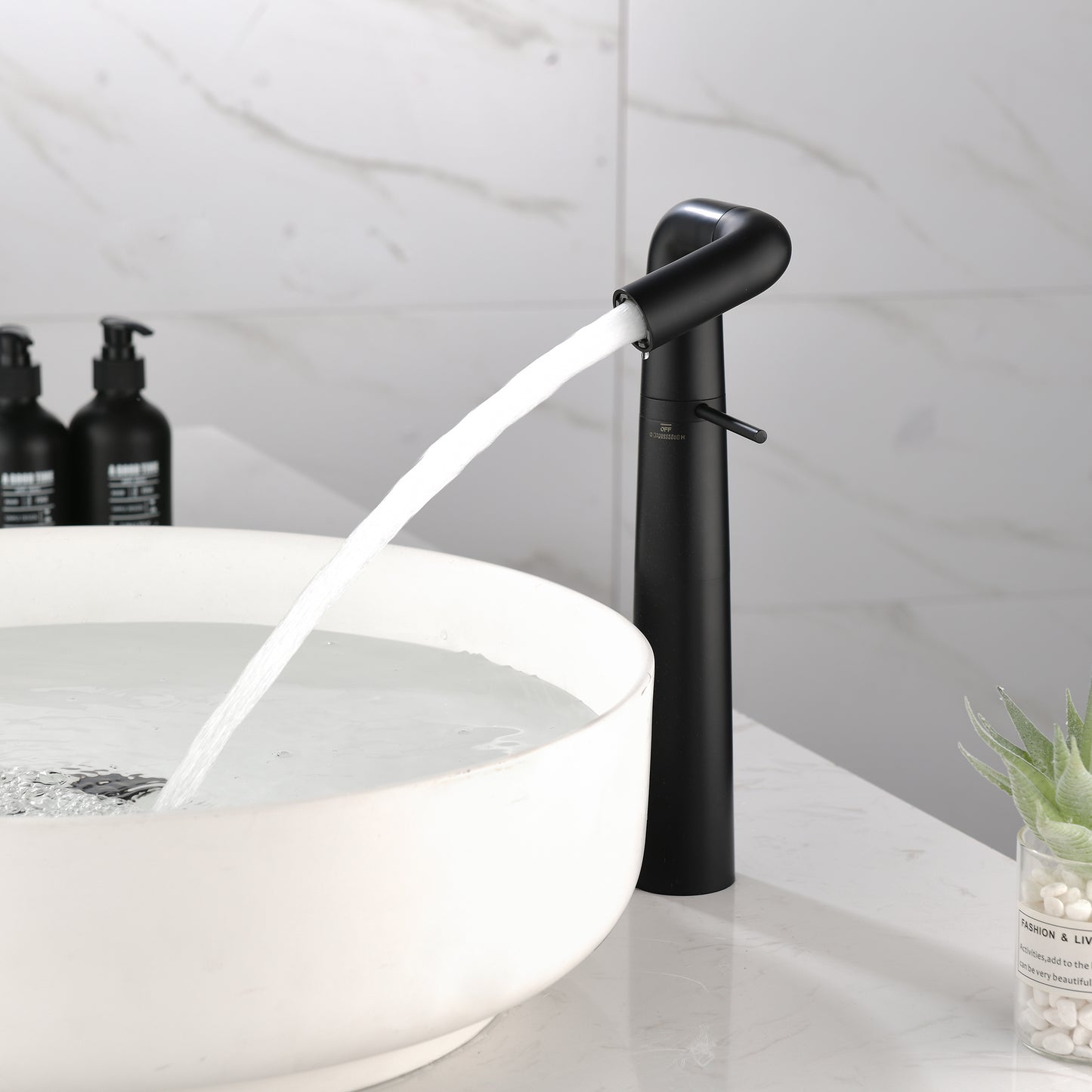 Elegant Matte Black Brass Bathroom Faucet