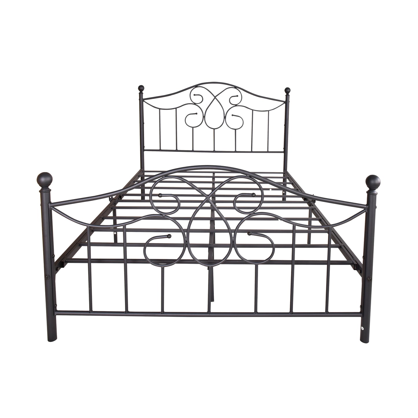 Full Size Metal bed frame,Solid Sturdy Steel Slat Support,No Box Spring Needed and Easy Assembly,Black