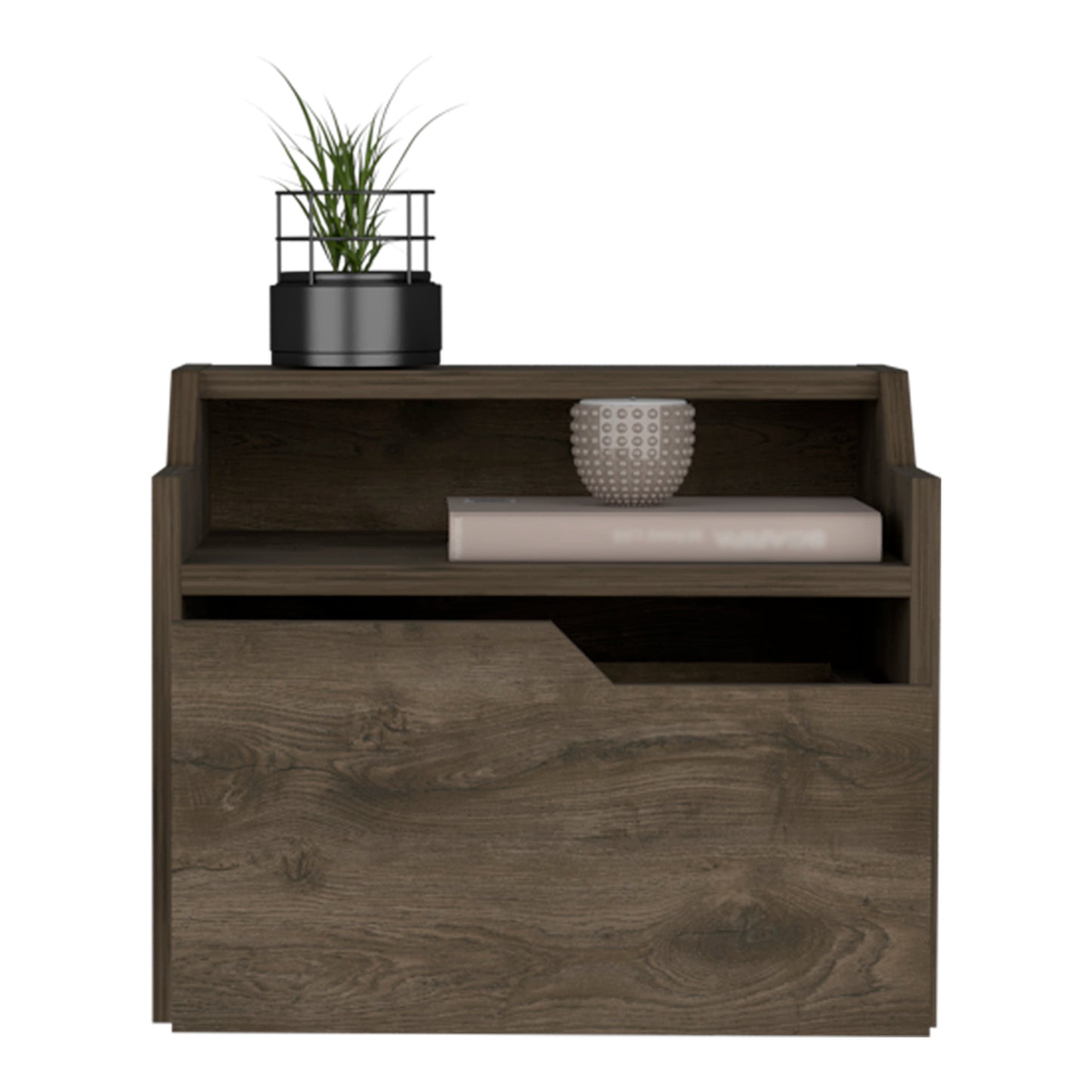 Floating Nightstand Chester, Bedroom, Dark Brown