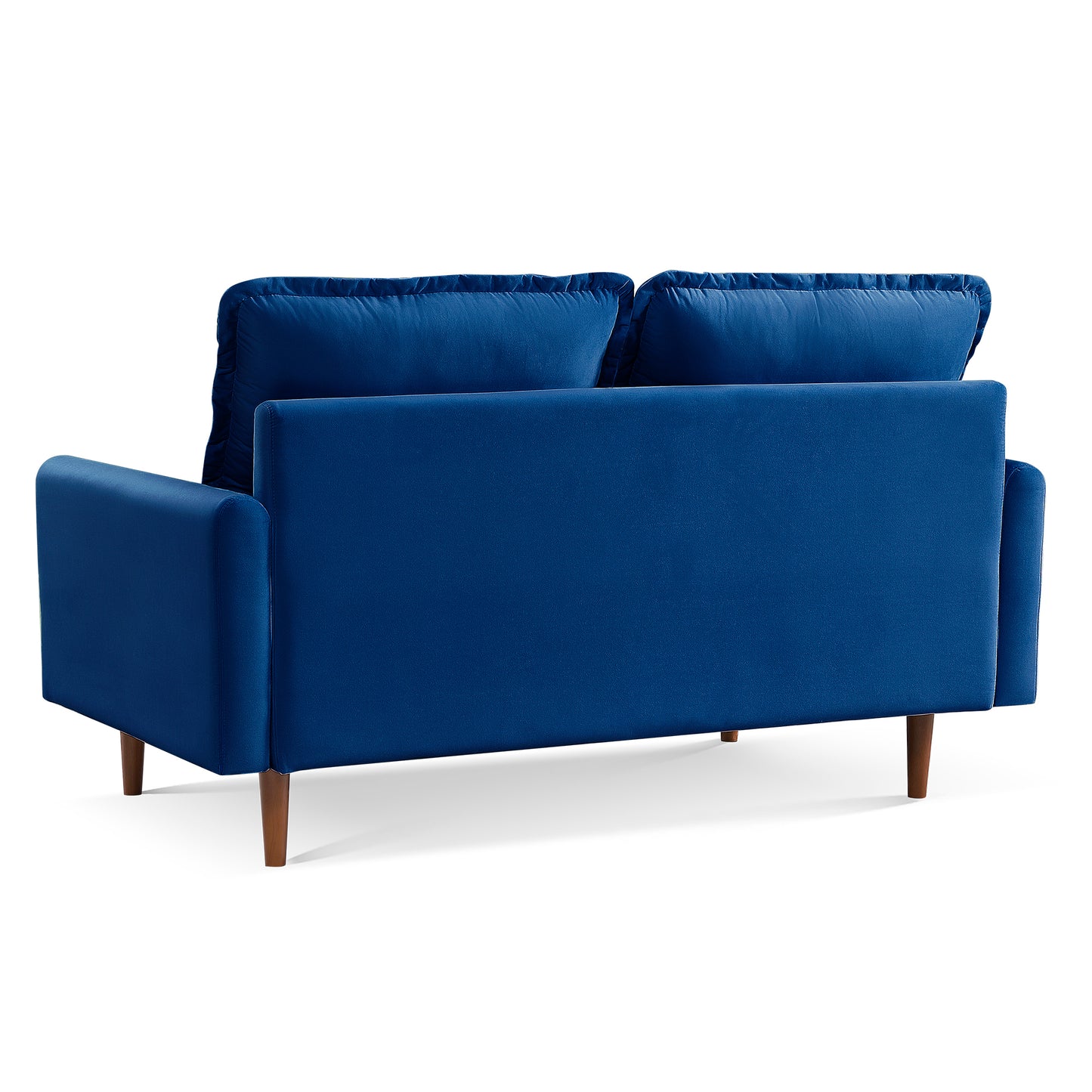 69” Classic Blue Velvet Upholstered Sofa with Mid-Century Design