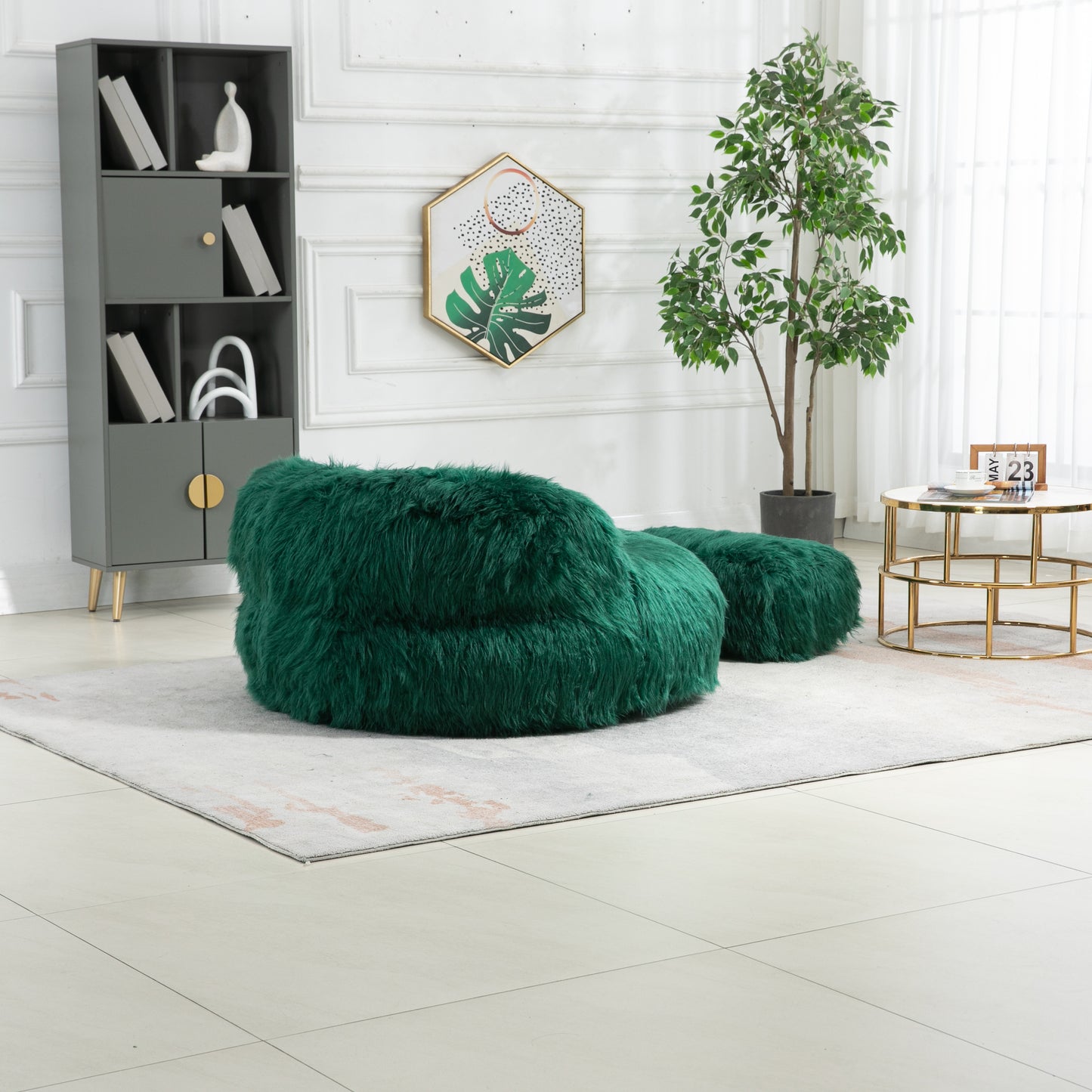 Plush Bean Bag Chair with High Density Foam Filling