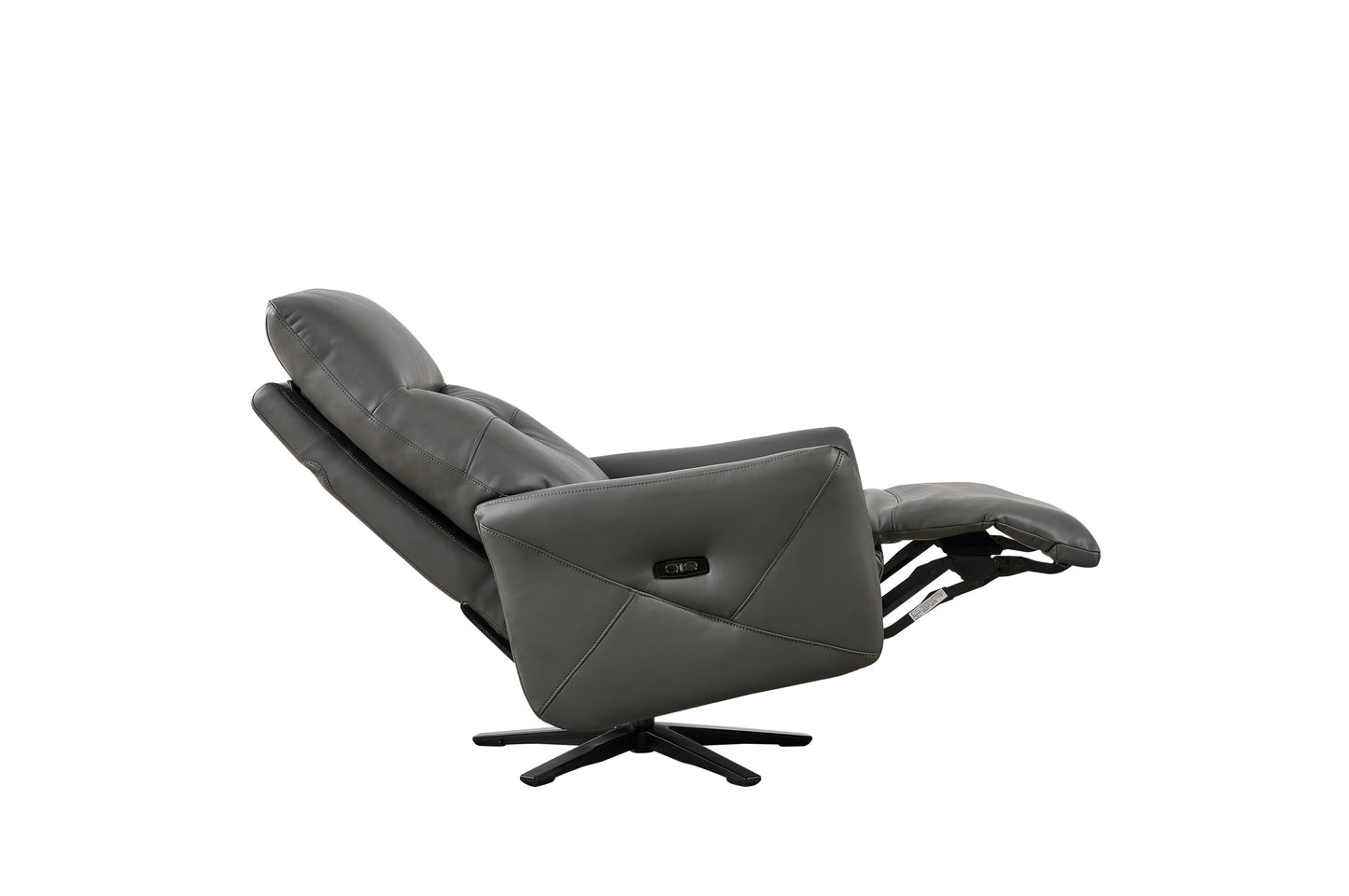 Adjustable Headrest Swivel Recliner Chair with USB Charge Port