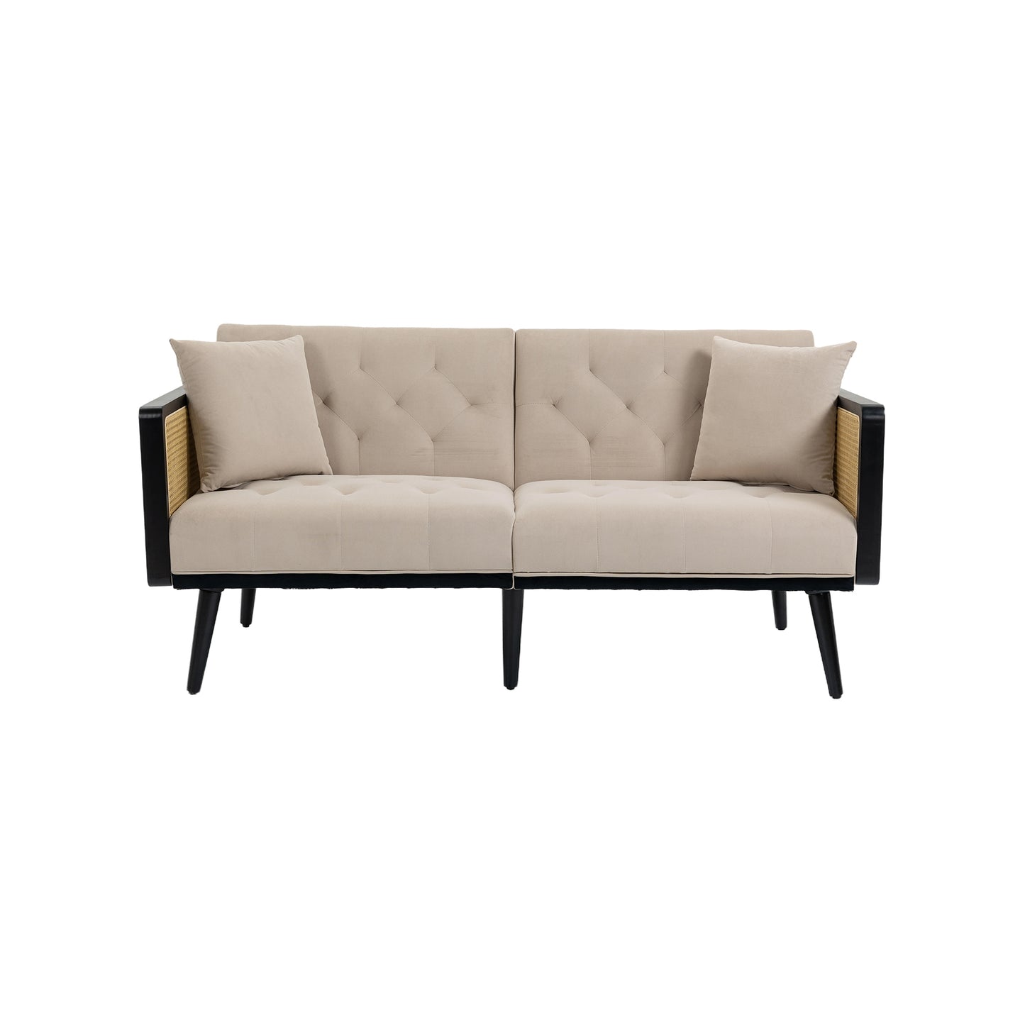 Velvet  Sofa , Accent sofa .loveseat sofa with metal  feet