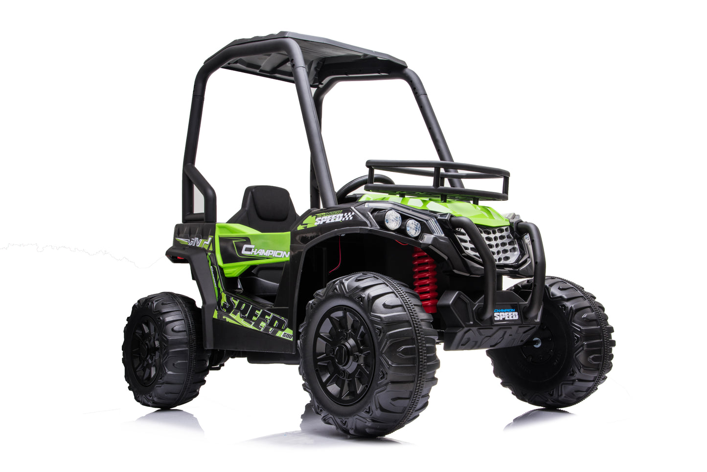 24V Electric Kid Ride On Car with Remote Control, JS370 UTV Ride on Cars for Kids, Battery Powered Kids Ride-on Car Green, 4 Wheels Motorized Vehicles Children Toys, 2 Speeds, LED Headlights