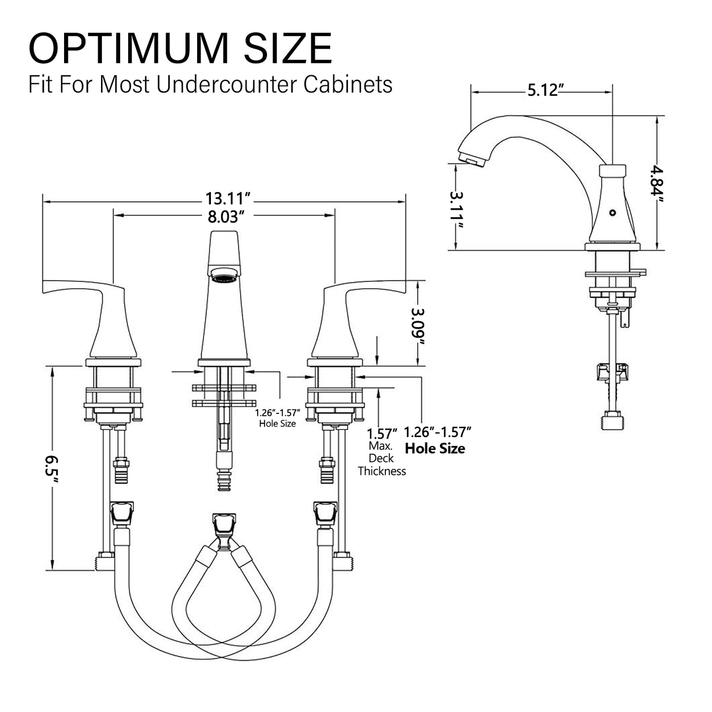 Elegant Brushed Nickel 2-Handle Bathroom Faucet with Pop-Up Drain