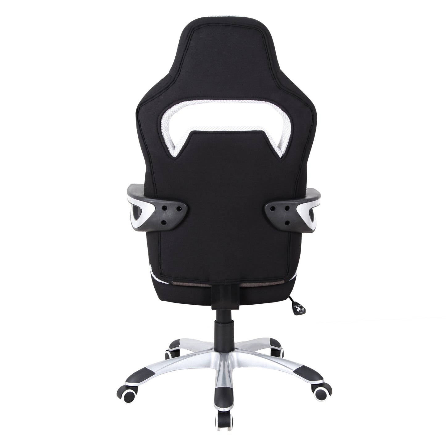 Ergonomic Upholstered Racing Style Home & Office Chair, Grey/Black