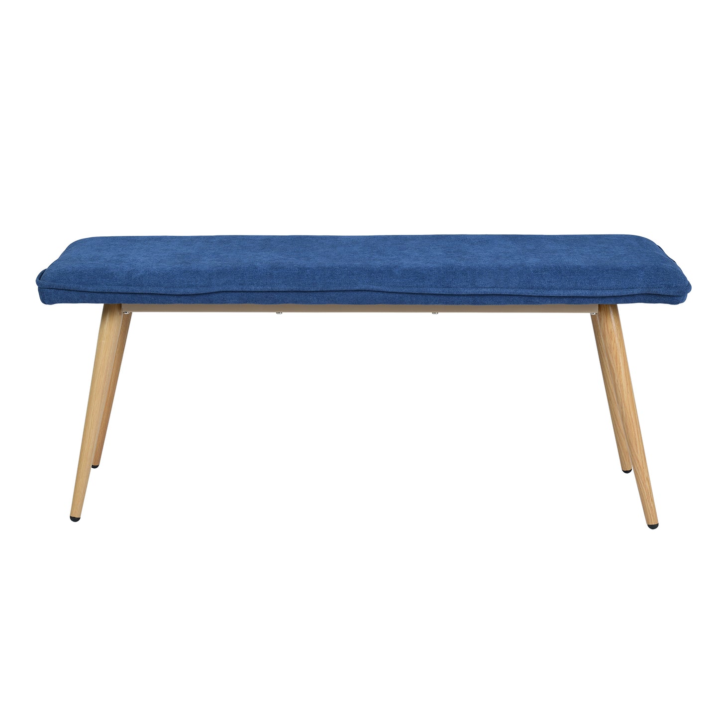 45.3" Dining Room Bench with Metal Legs - DARK BLUE