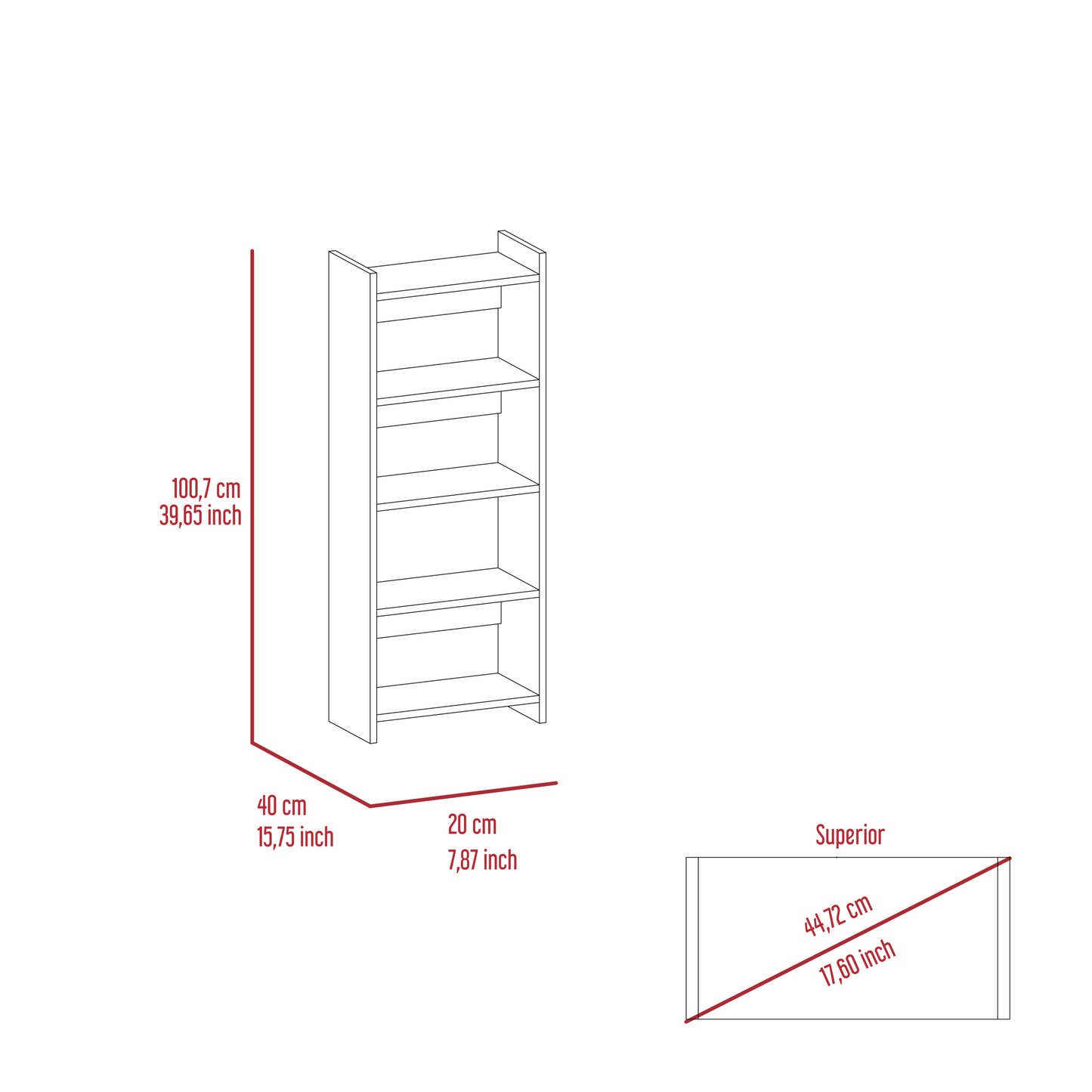 Modern Black Home Office Desk and Bookcase Set with Drawer and 7 Shelves