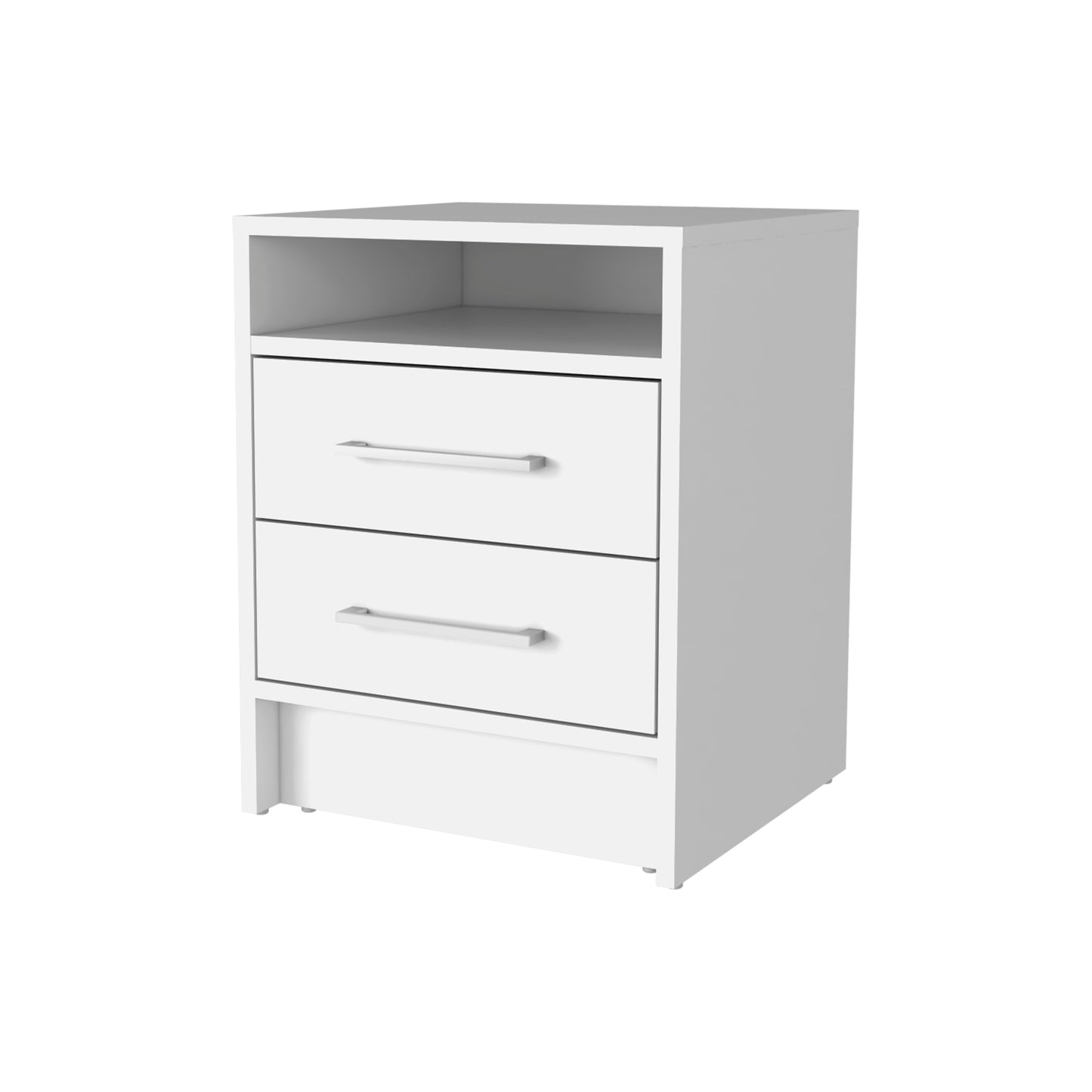 Rowley 2-Drawer 1-Shelf Rectangle Nightstand White