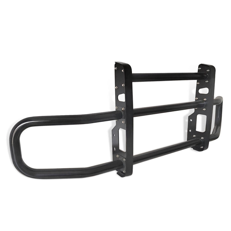 Black Iron Integrated Deer Guard Bumper for Freightliner, Volvo, Kenworth, and Peterbilt